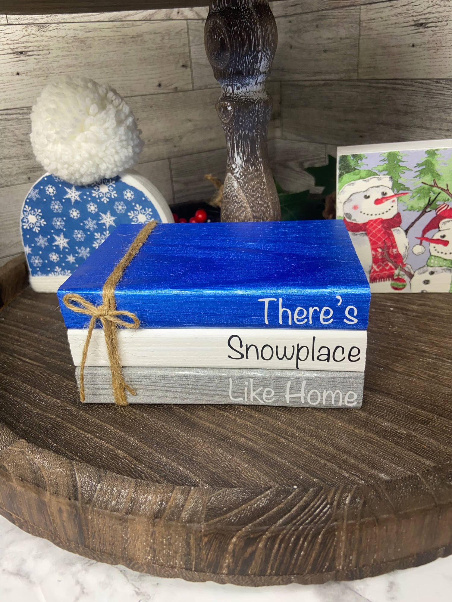 Christmas Tiered Tray Book Stacks