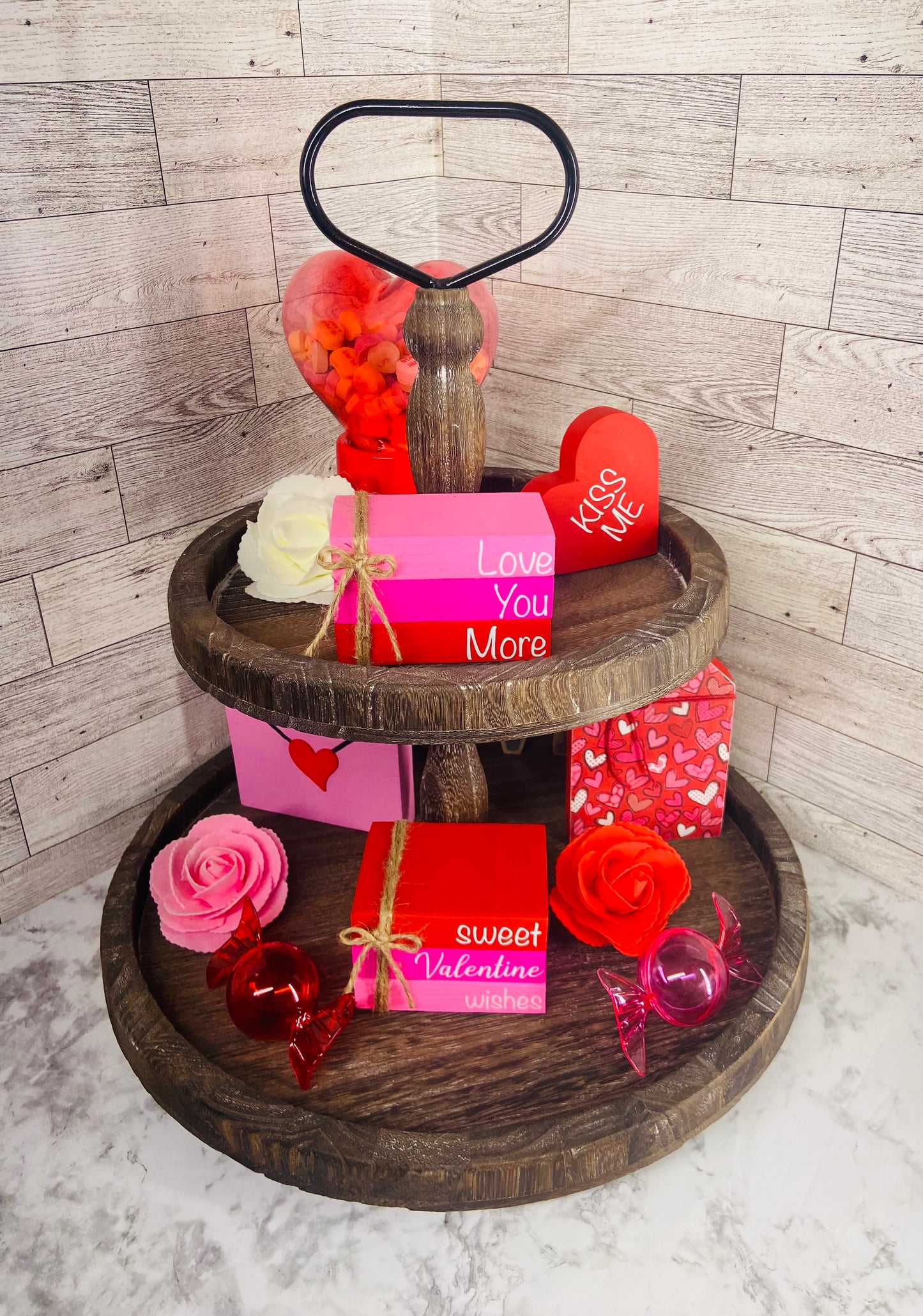 Sweet Valentine Wishes - Medium Book Stack