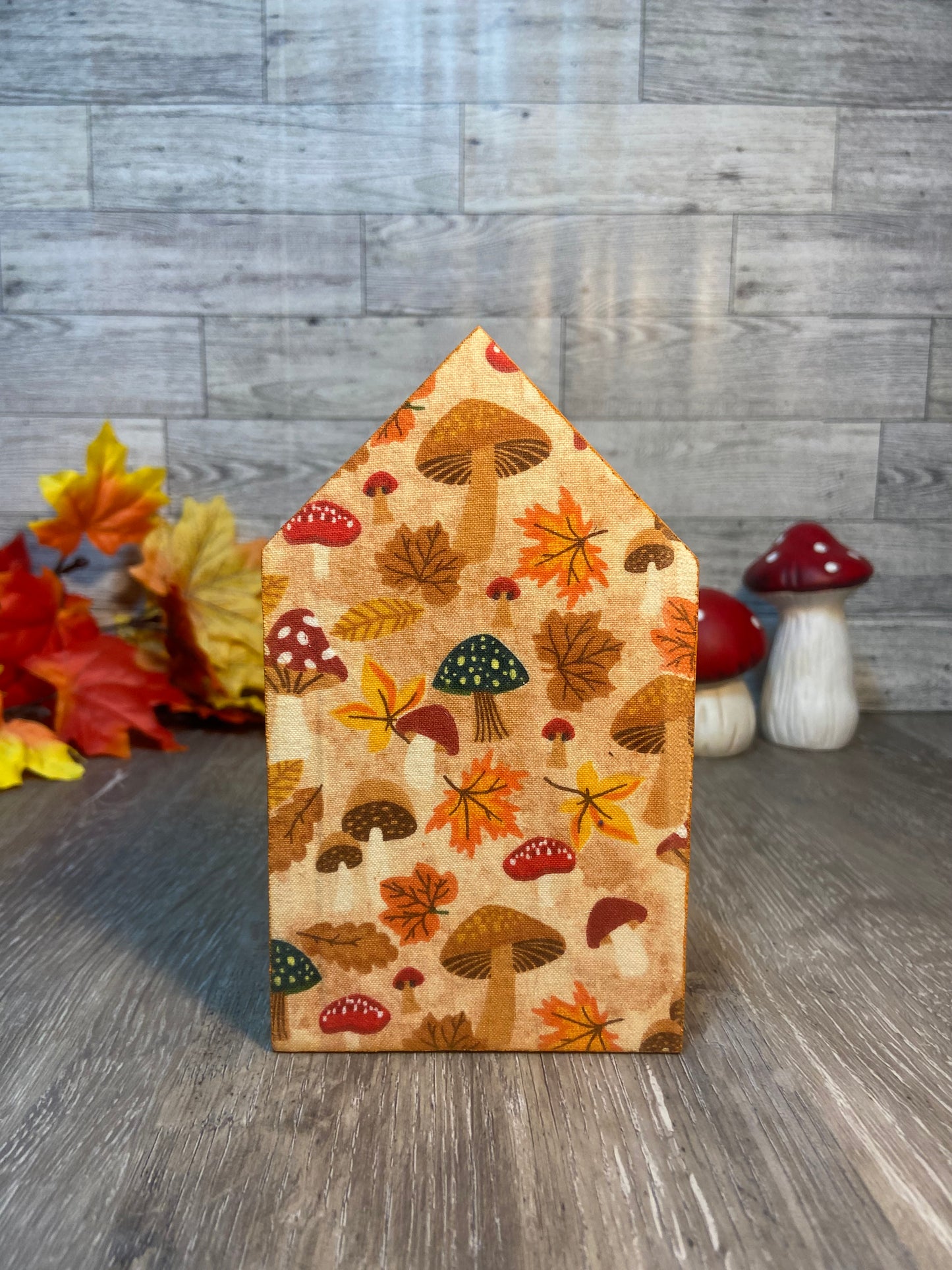 Fall Mushrooms - Large Tiered Tray House