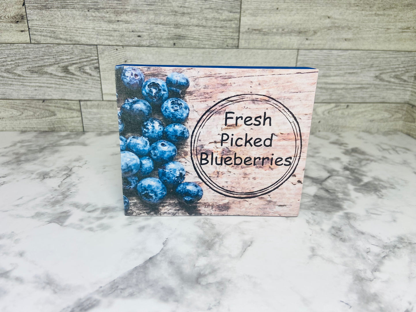 Fresh Picked Blueberries - Tiered Tray Sign
