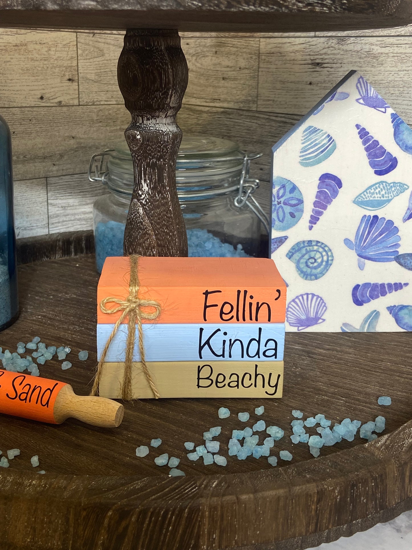 Fellin’ Kinda Beachy - Small Tiered Tray Book Stack