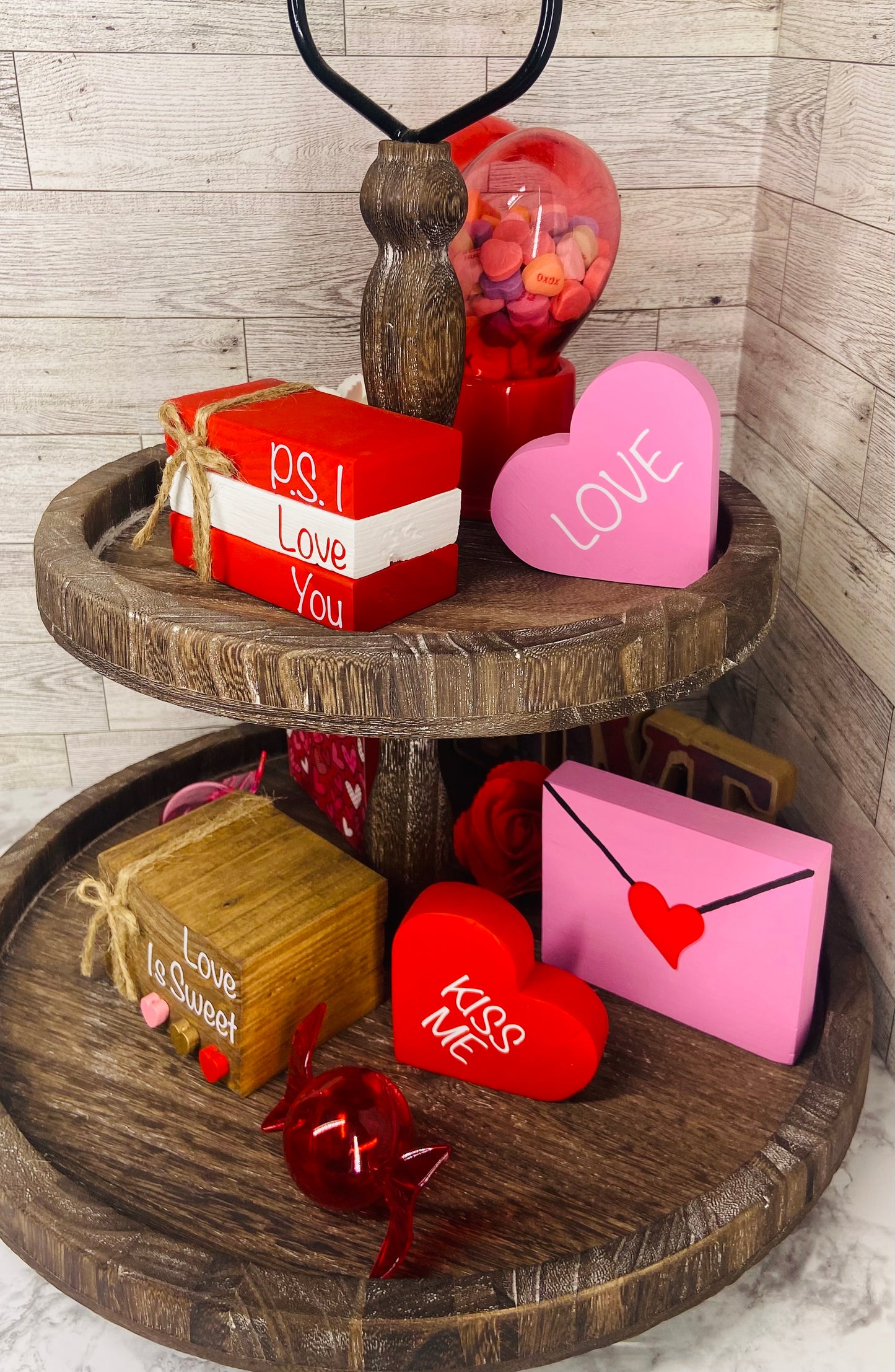 P.S. I Love You Red/White - Small Book Stack