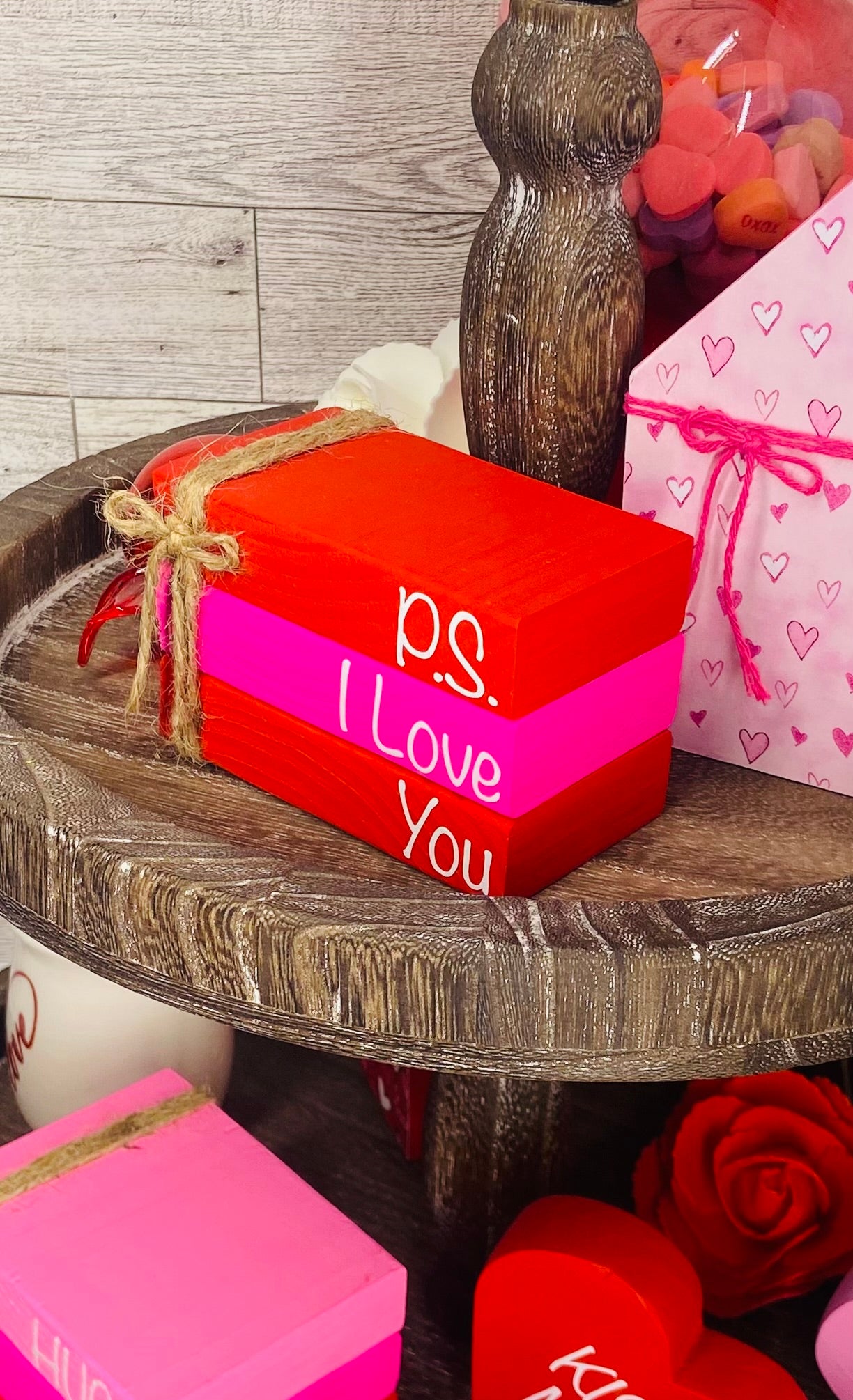 P.S. I Love You Red/Pink - Small Book Stack