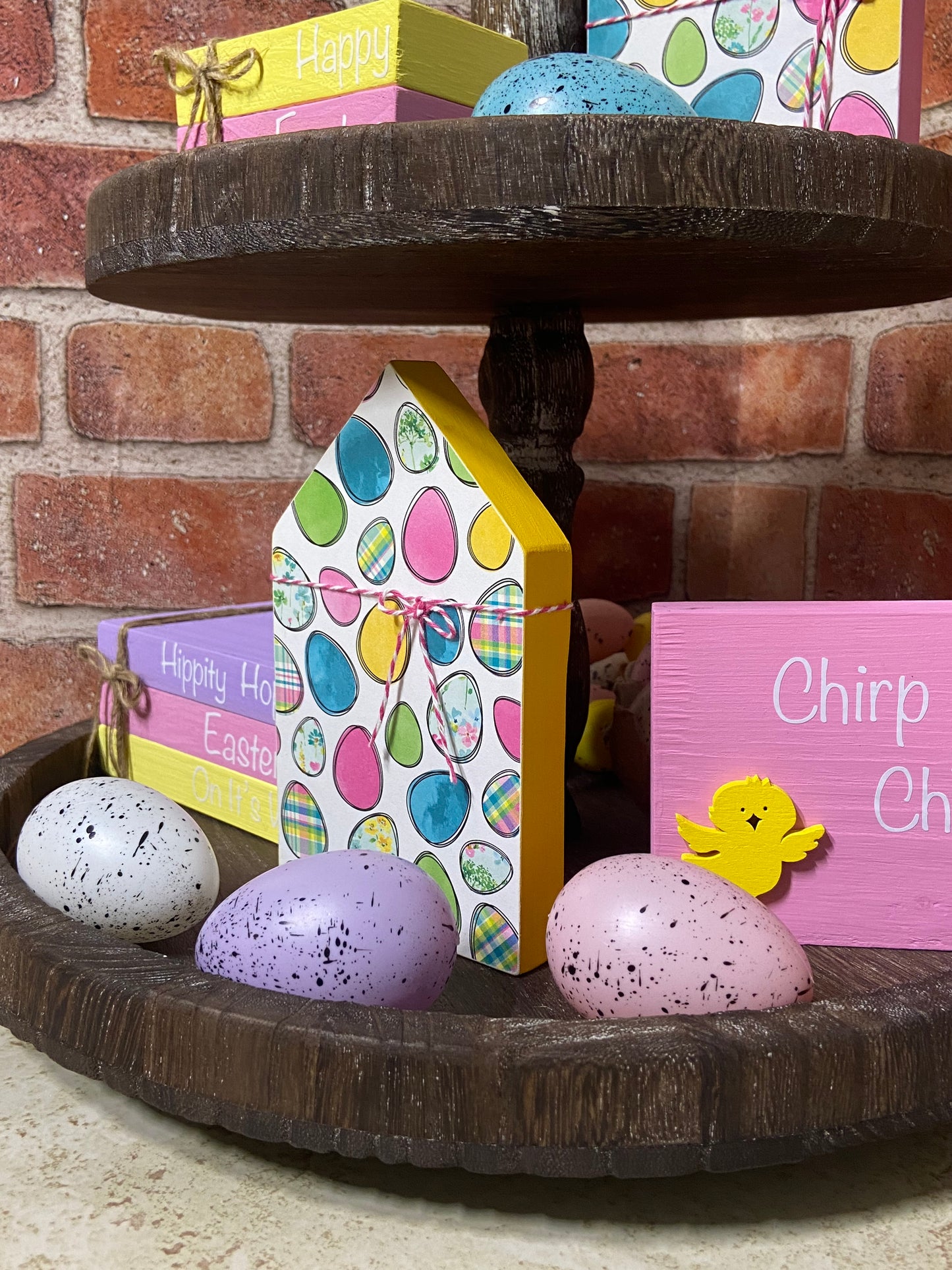 Easter Eggs- Large Tiered Tray House