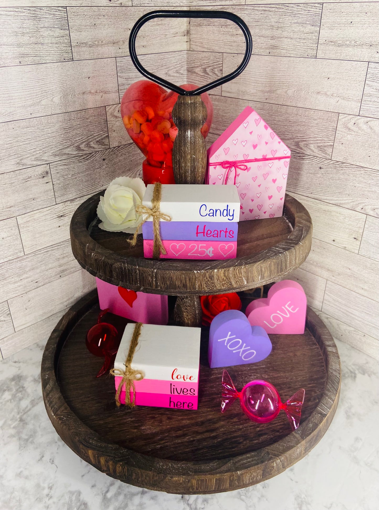 Candy Hearts - Small Book Stack