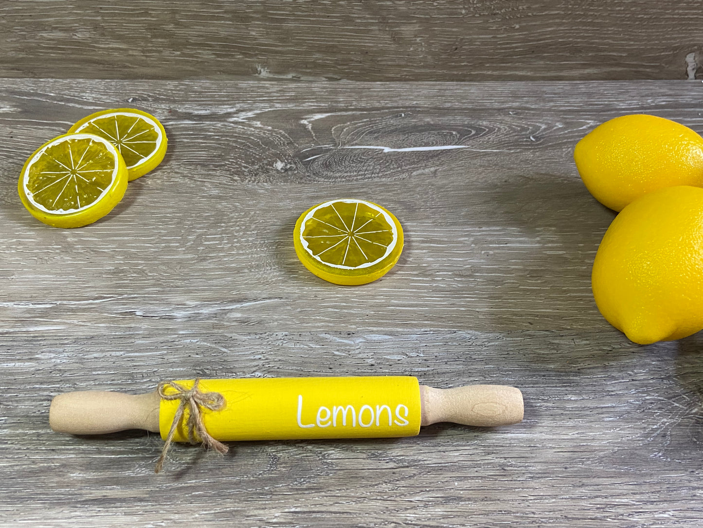 Lemons - Tiered Tray Mini Rolling Pin