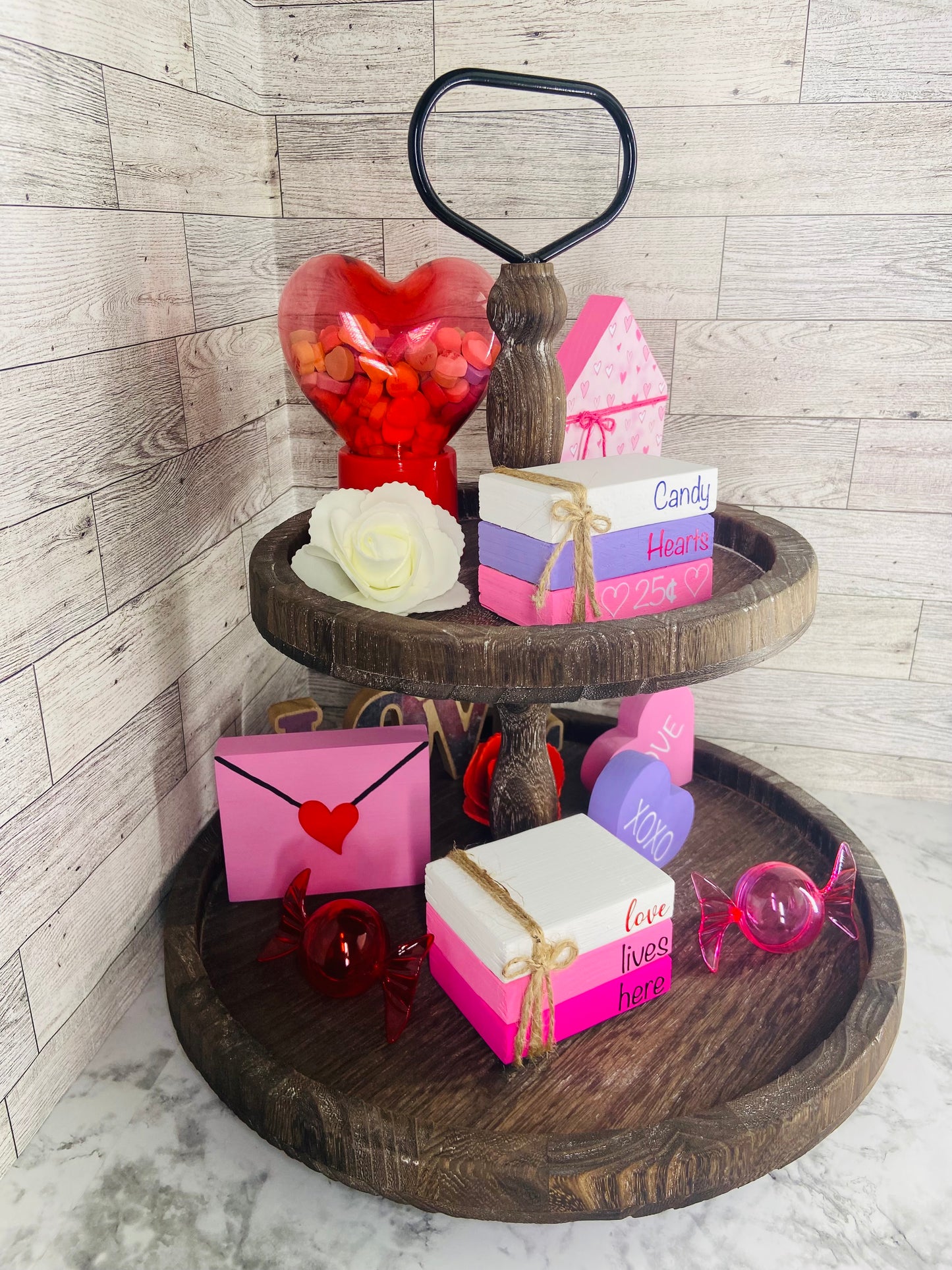 Pink Love Letter - Tiered Tray Sign