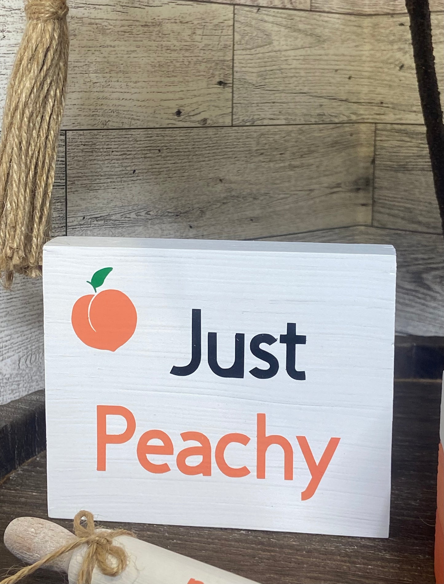 Peach Tiered Tray Decor