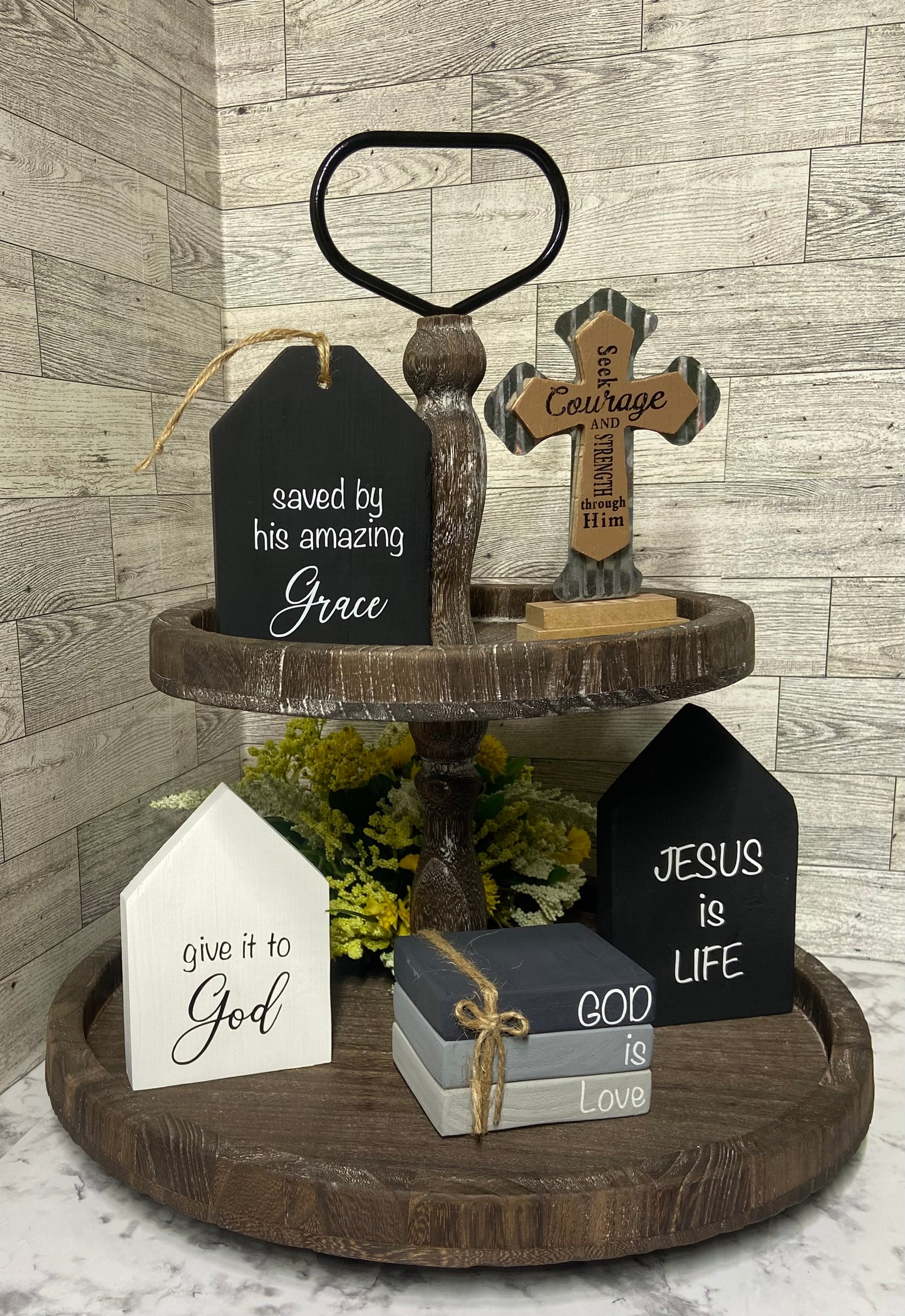 Give it to God - Medium Tiered Tray House