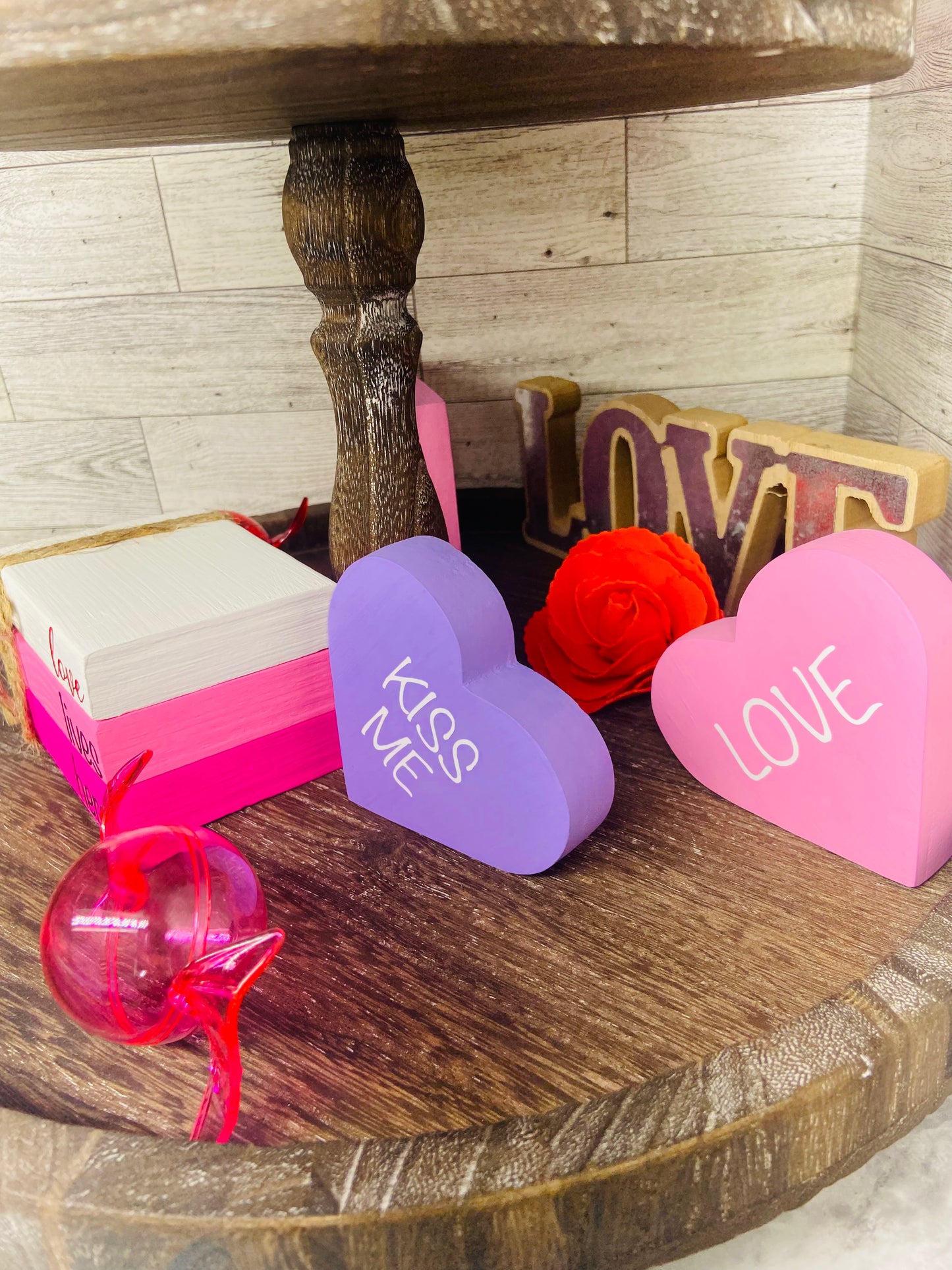 Kiss Me Heart - Tiered Tray Shelf Sitter
