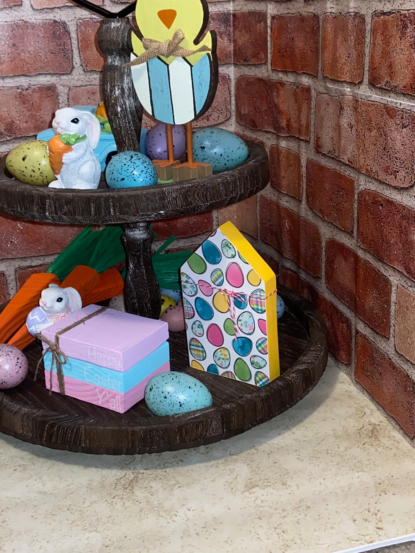 Easter Eggs- Large Tiered Tray House