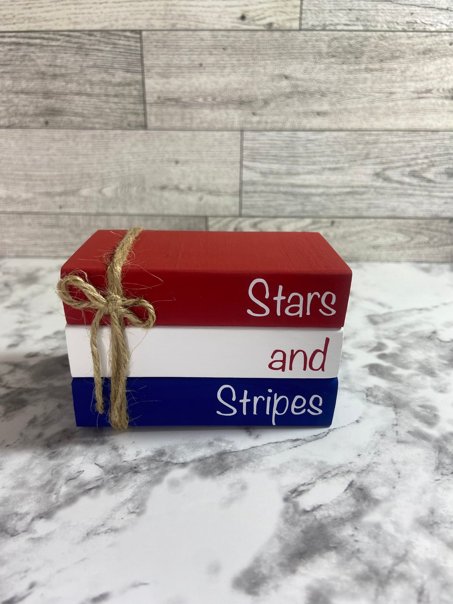 Stars and Stripes - Small Tiered Tray Book Stack