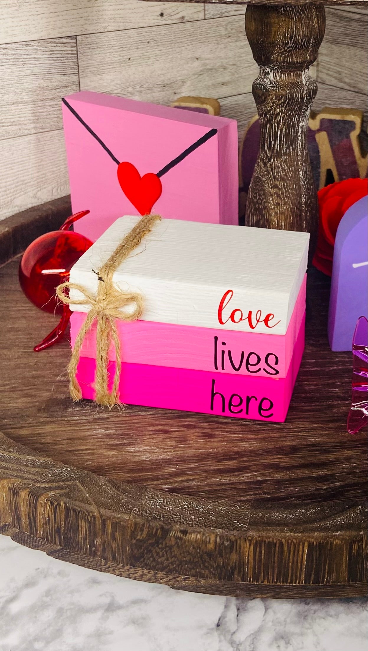 Love Lives Here - Medium Book Stack