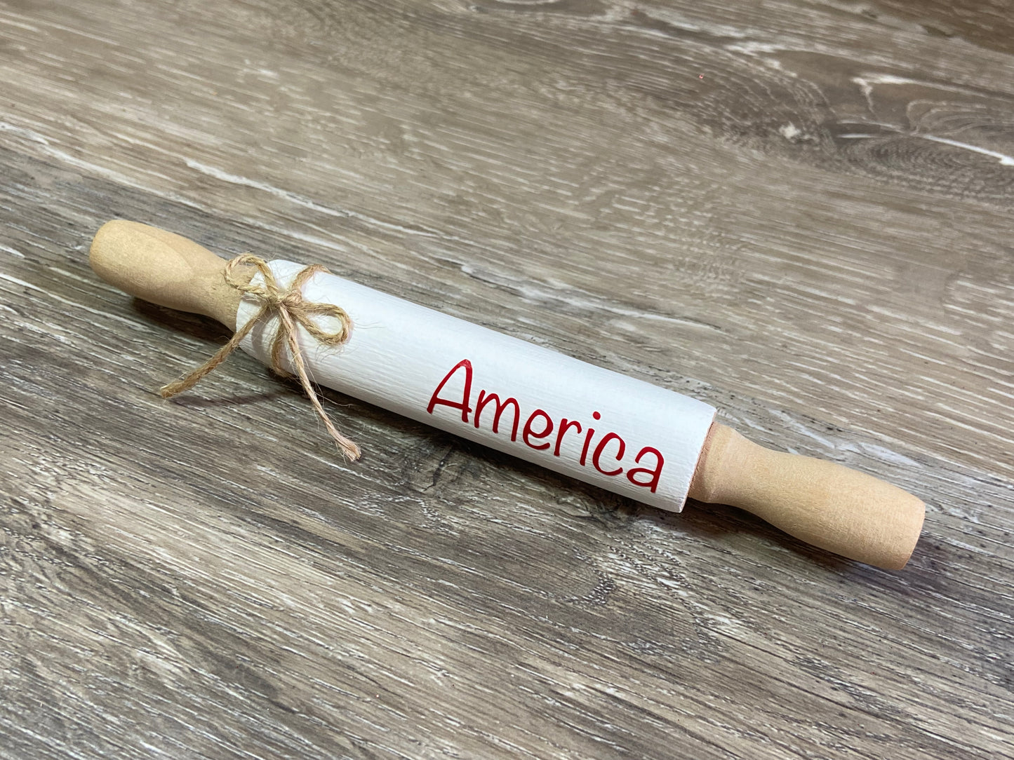 America - White - Mini Rolling Pin