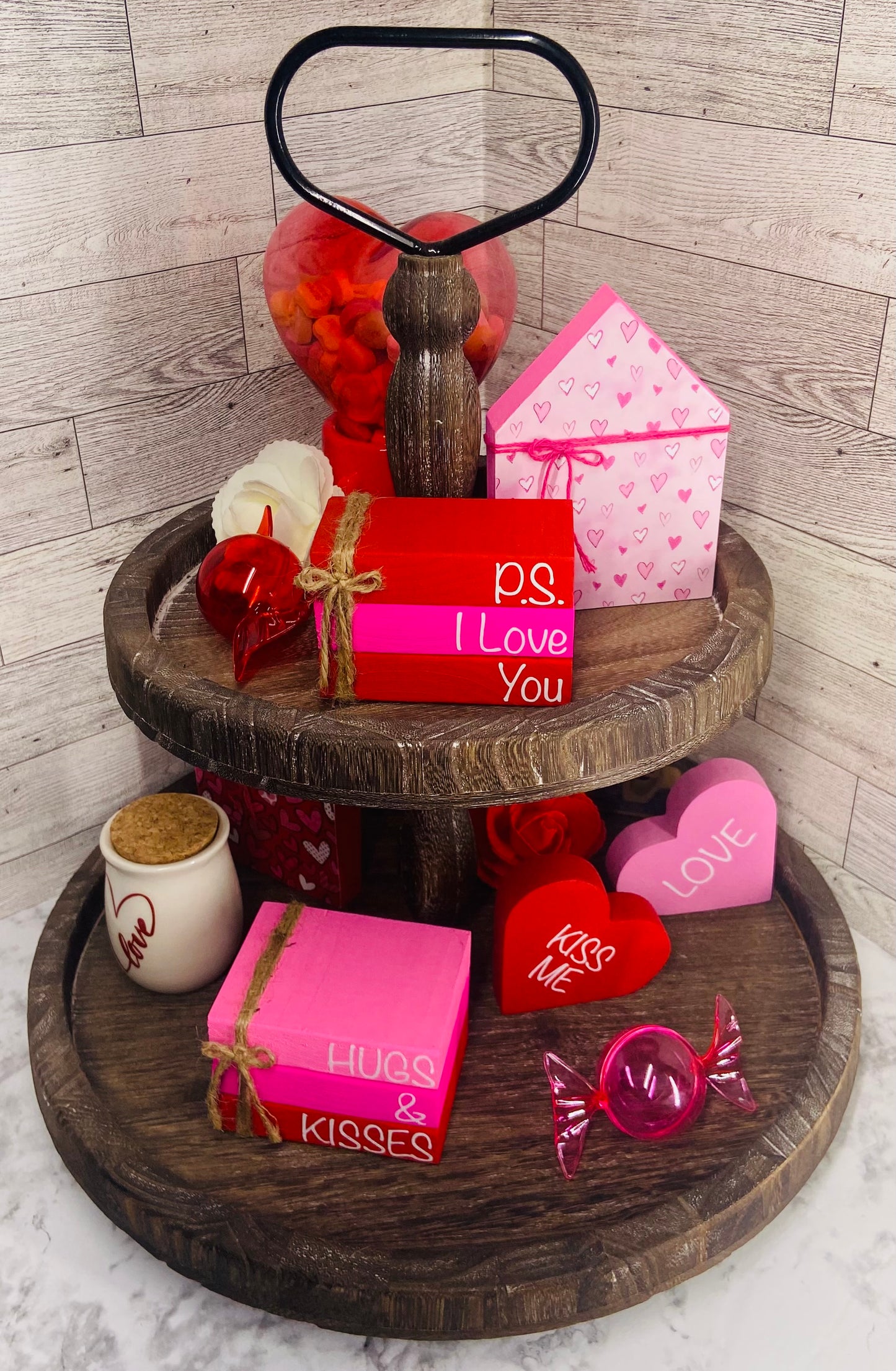 P.S. I Love You Red/Pink - Small Book Stack