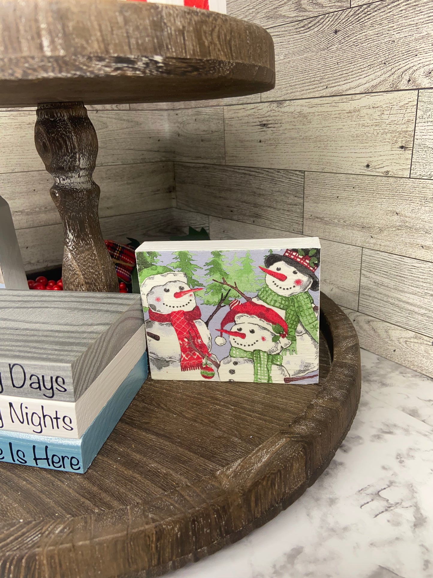 Snowman - Christmas Tiered Tray Sign
