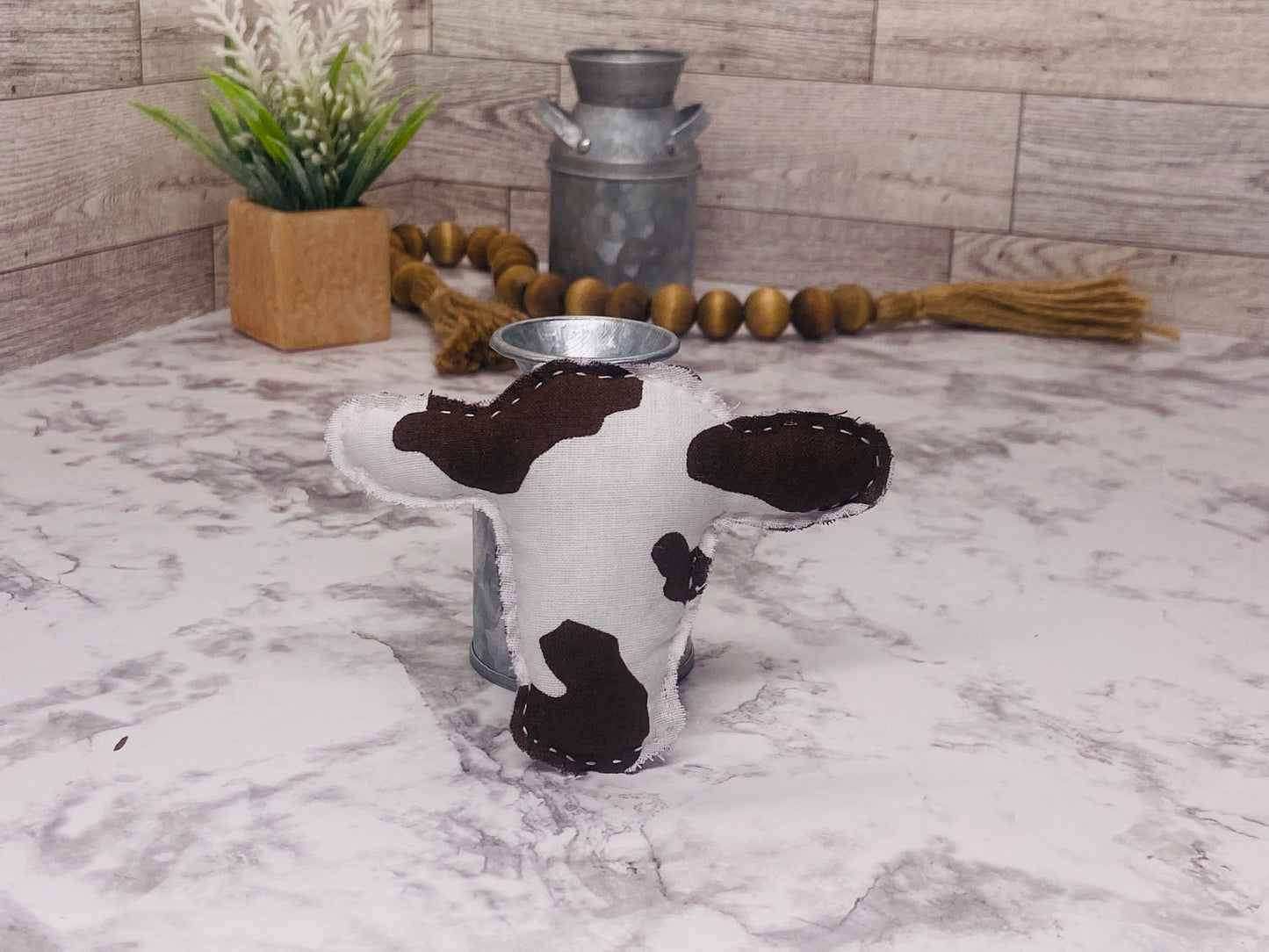 Small Fabric Cow Head