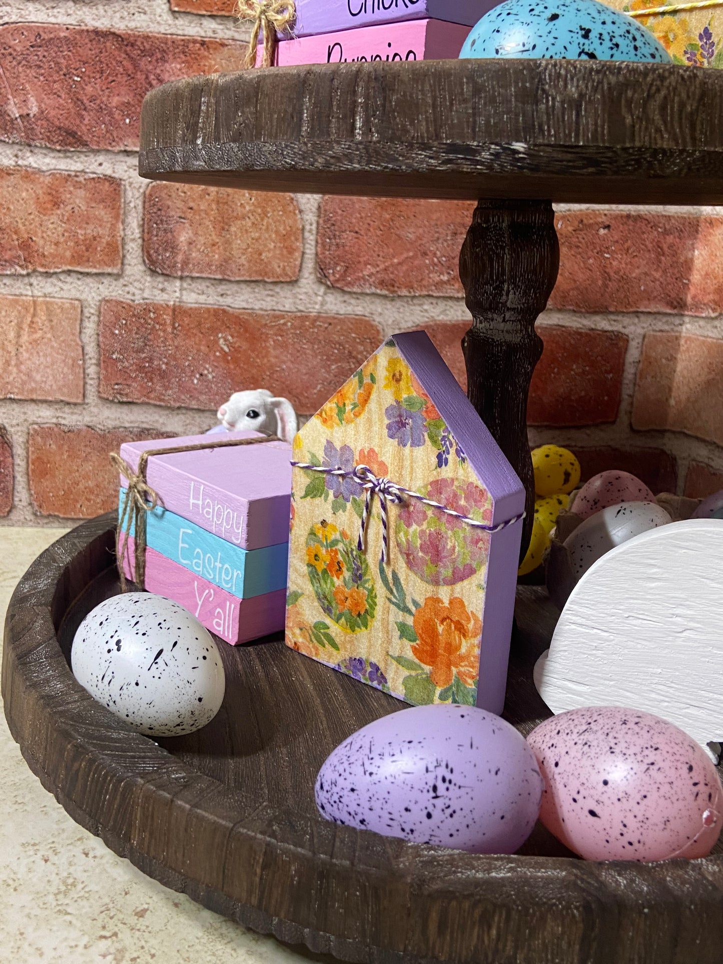 Eggs and Flowers - Medium Tiered Tray House