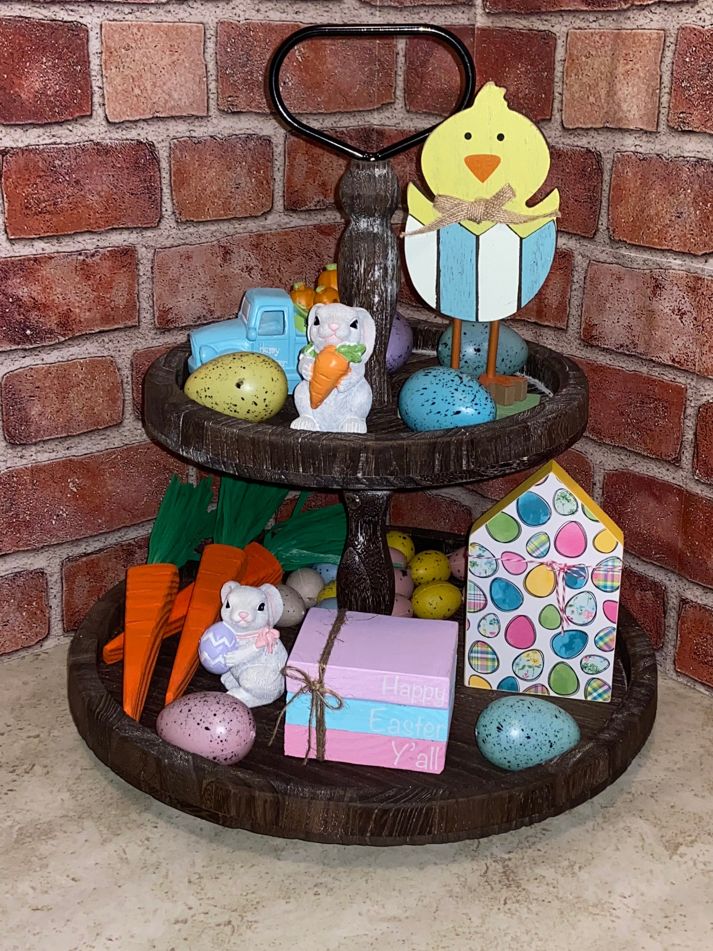 Easter Eggs- Large Tiered Tray House