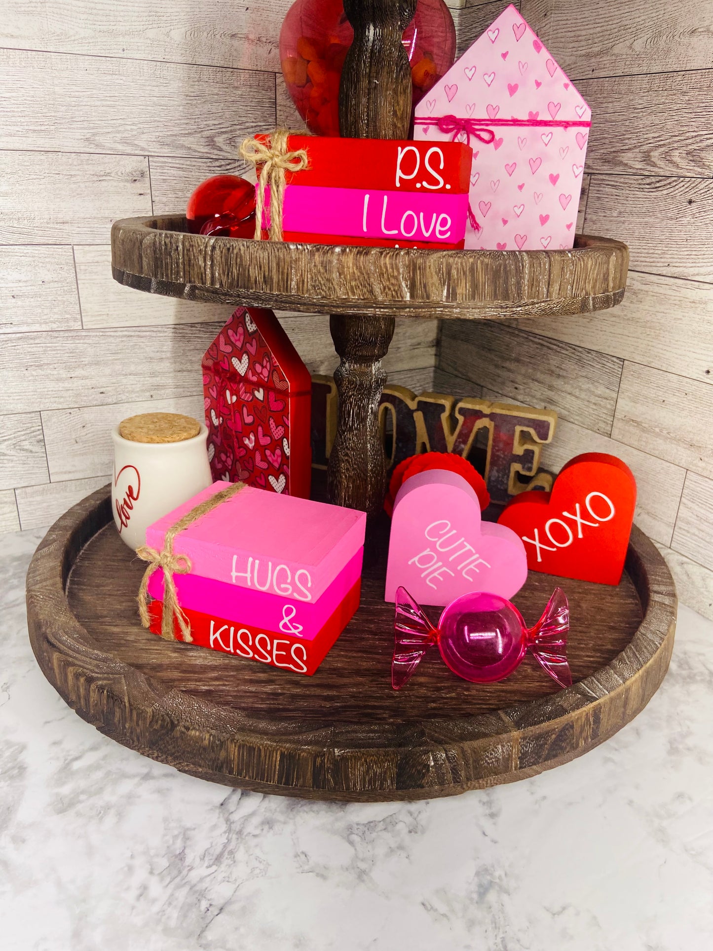 Cutie Pie Heart - Tiered Tray Shelf Sitter