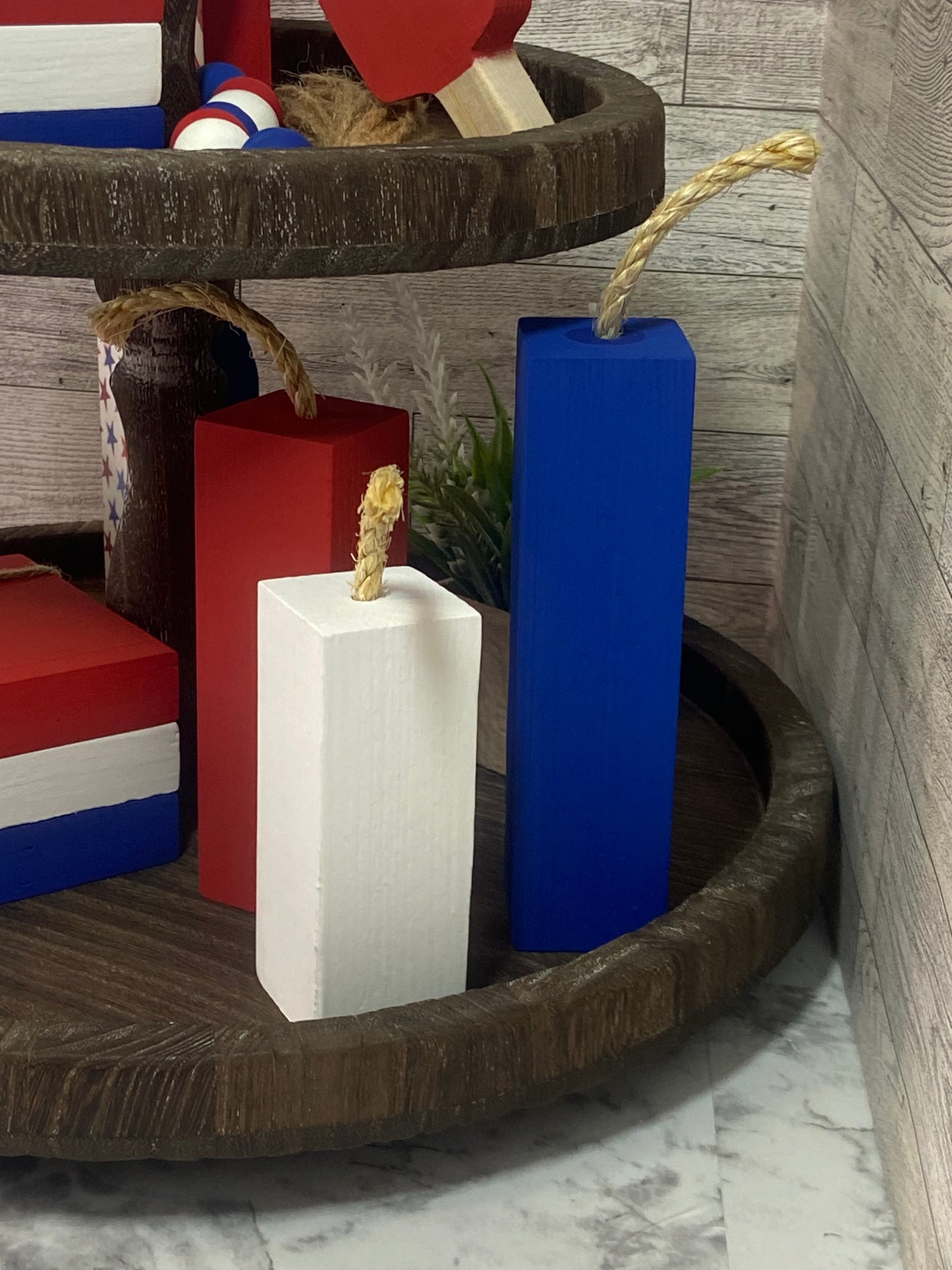 Fireworks Set of 3 - Tiered Tray Decor