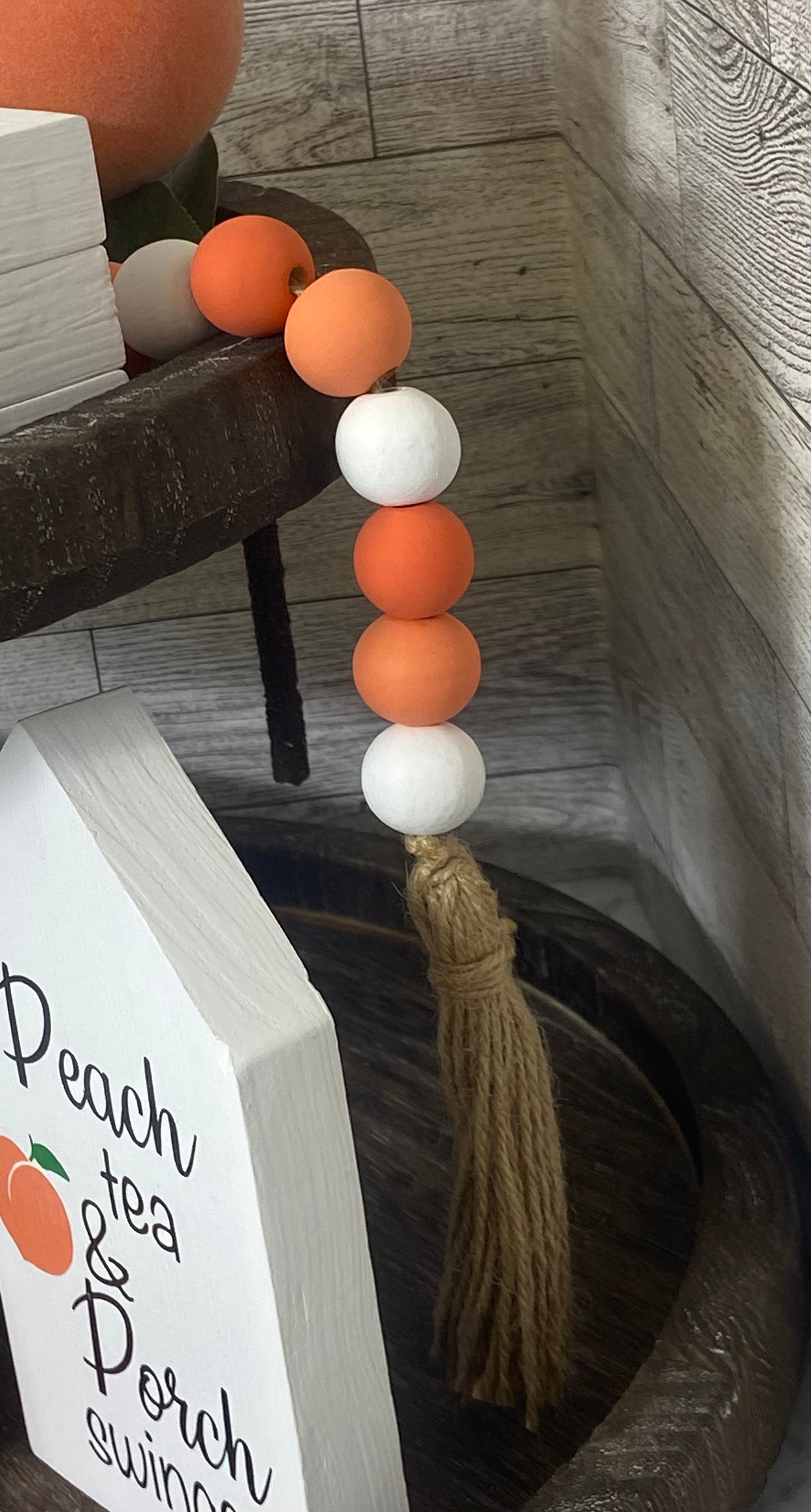 Peach - Tiered Tray Garland