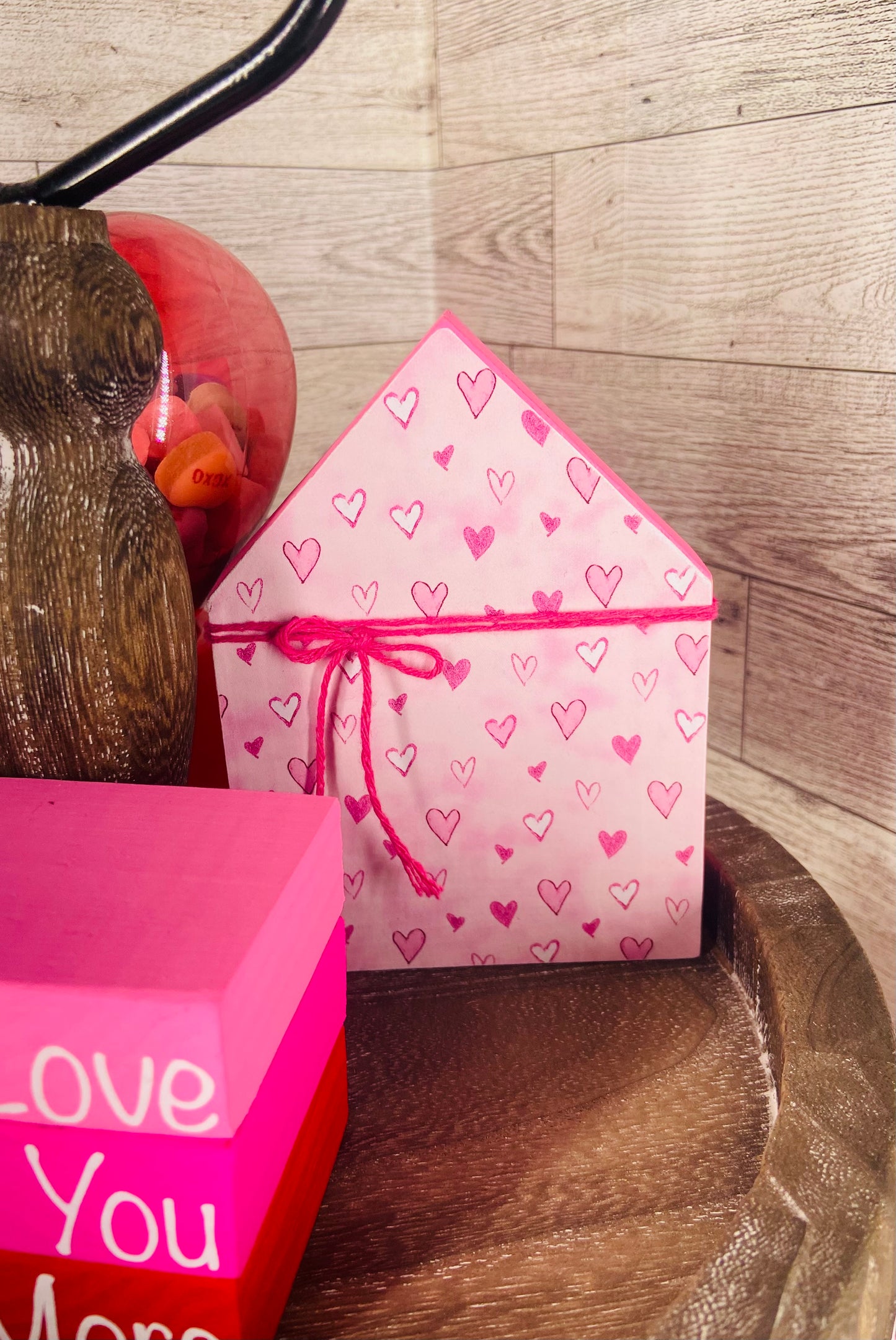 Pink with Hearts Medium House