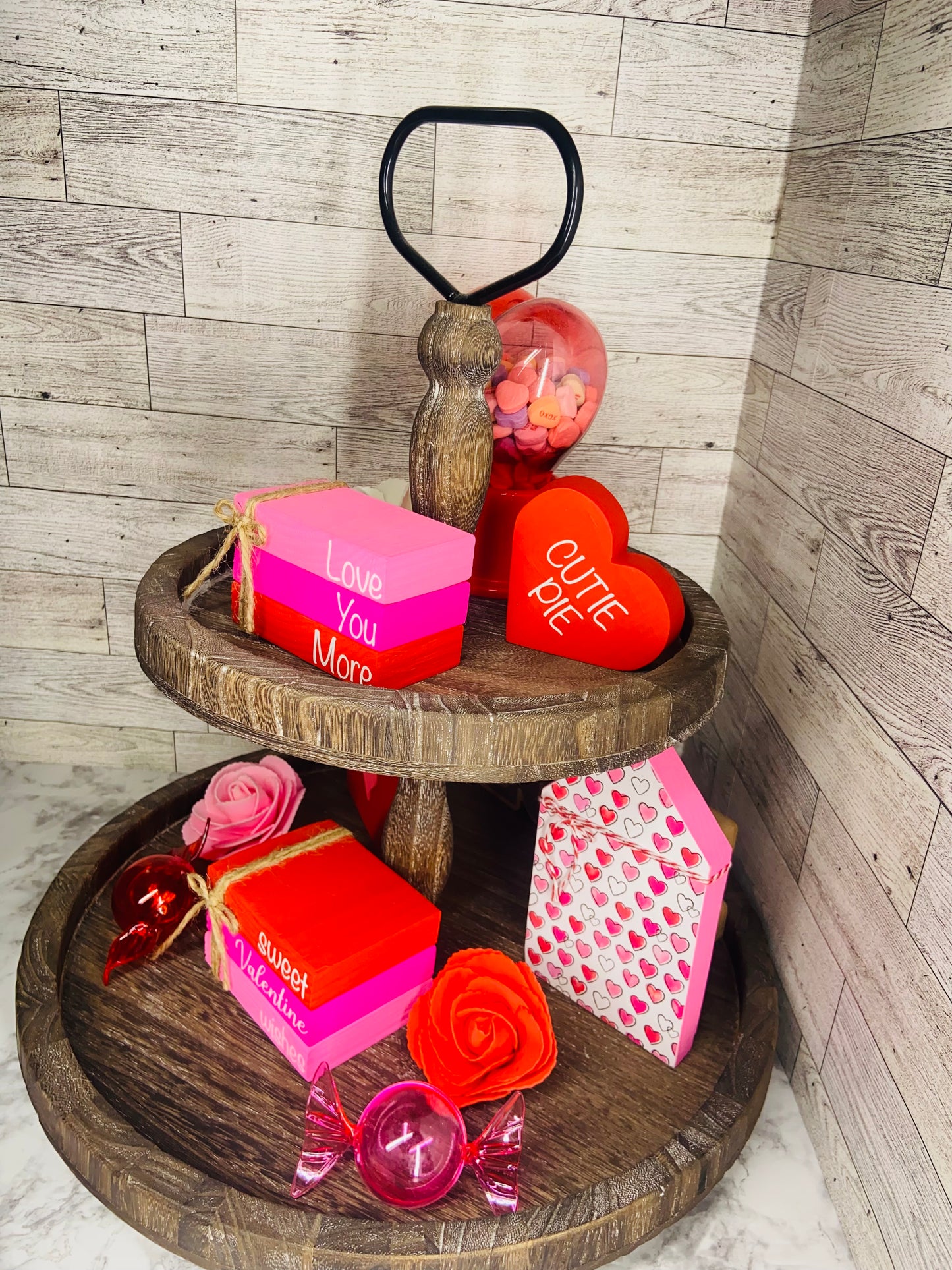 Cutie Pie Heart - Tiered Tray Shelf Sitter