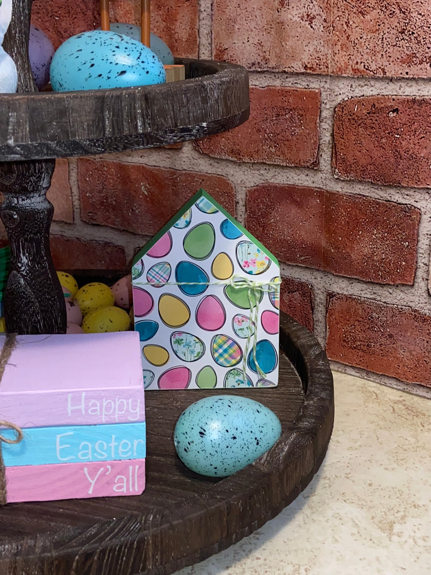 Easter Eggs - Medium Tiered Tray House