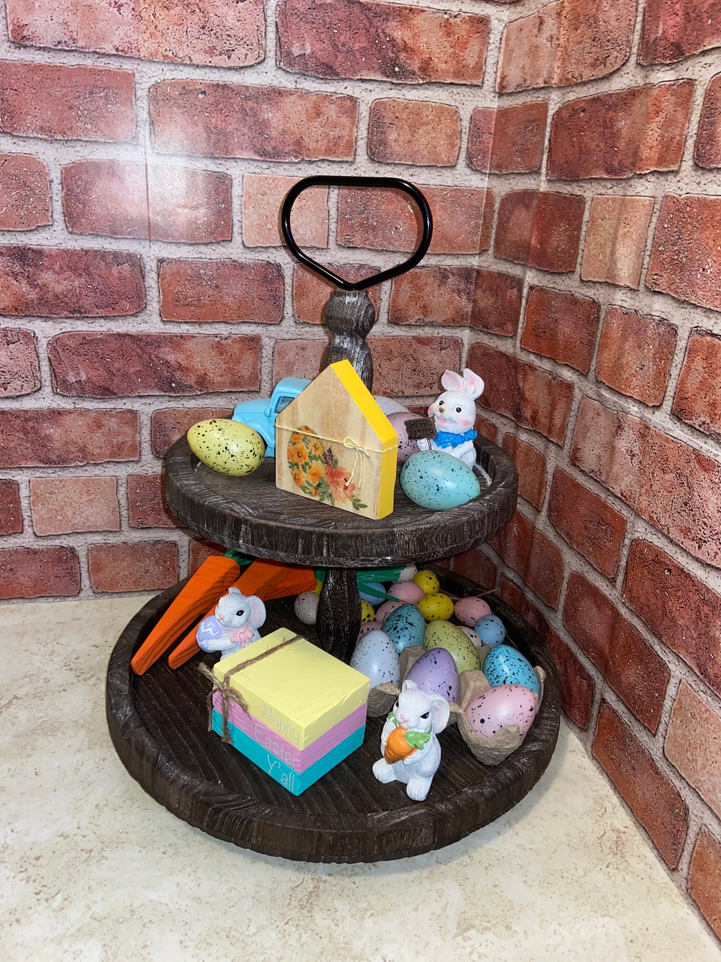 Egg and Flower - Small Tiered Tray House
