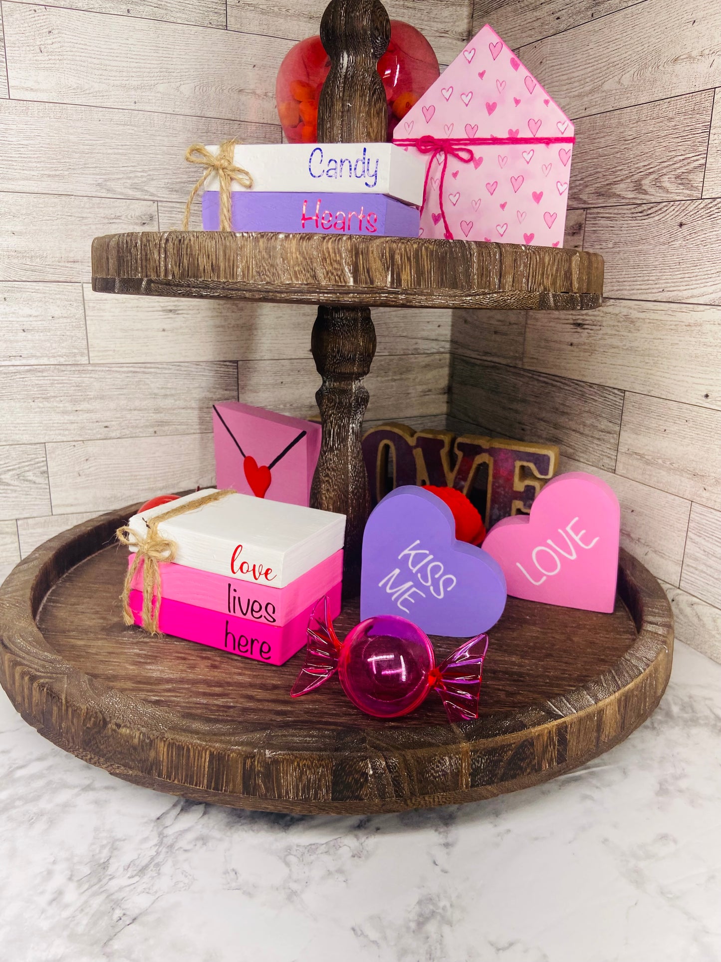 Kiss Me Heart - Tiered Tray Shelf Sitter