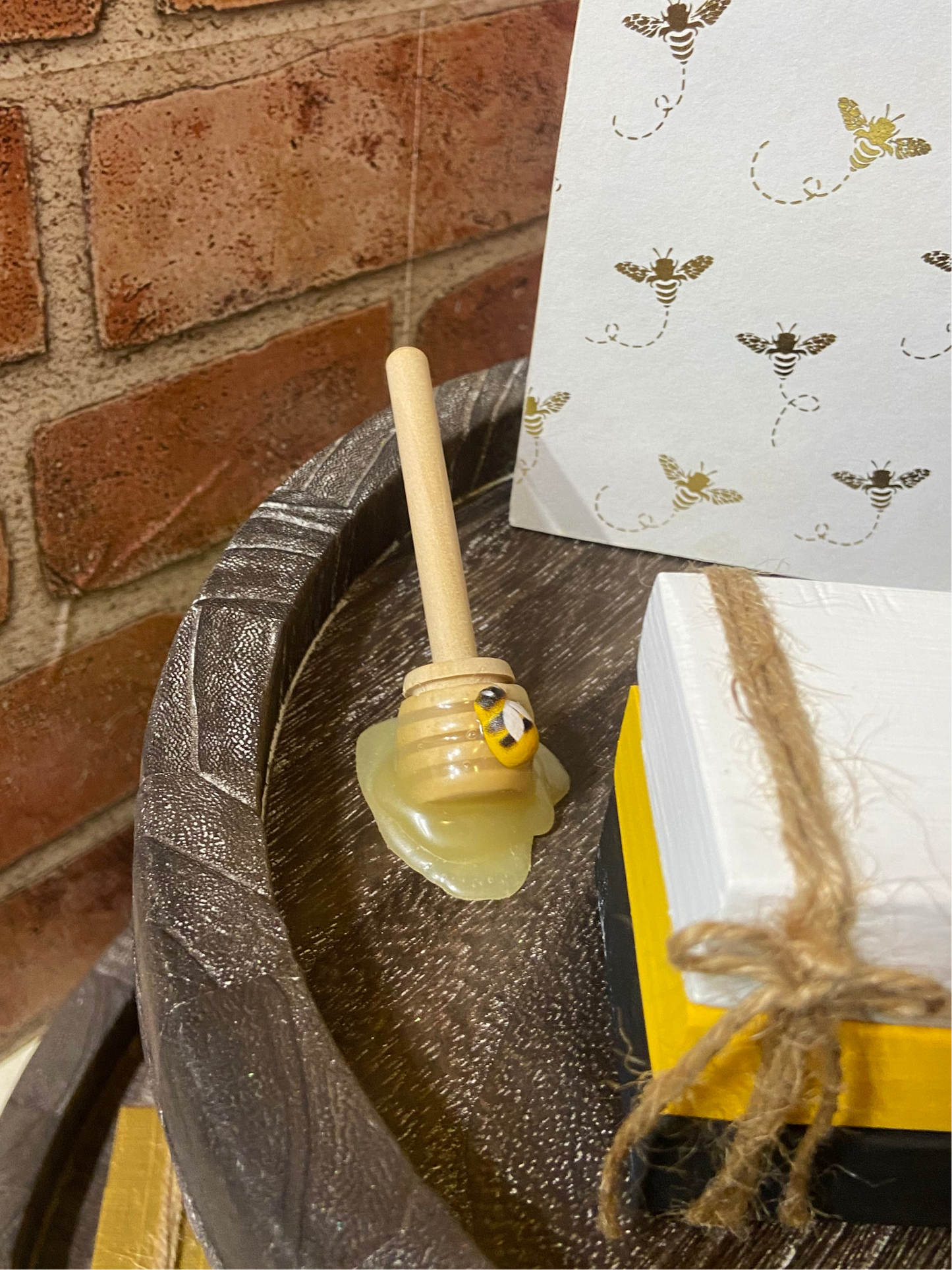 Honey Dipper with Honey Bee