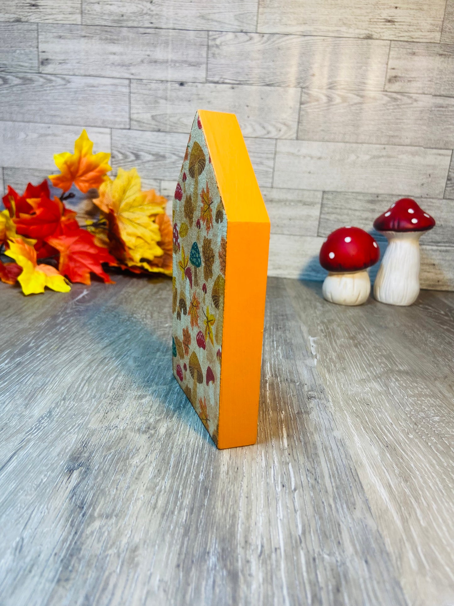 Fall Mushrooms - Large Tiered Tray House