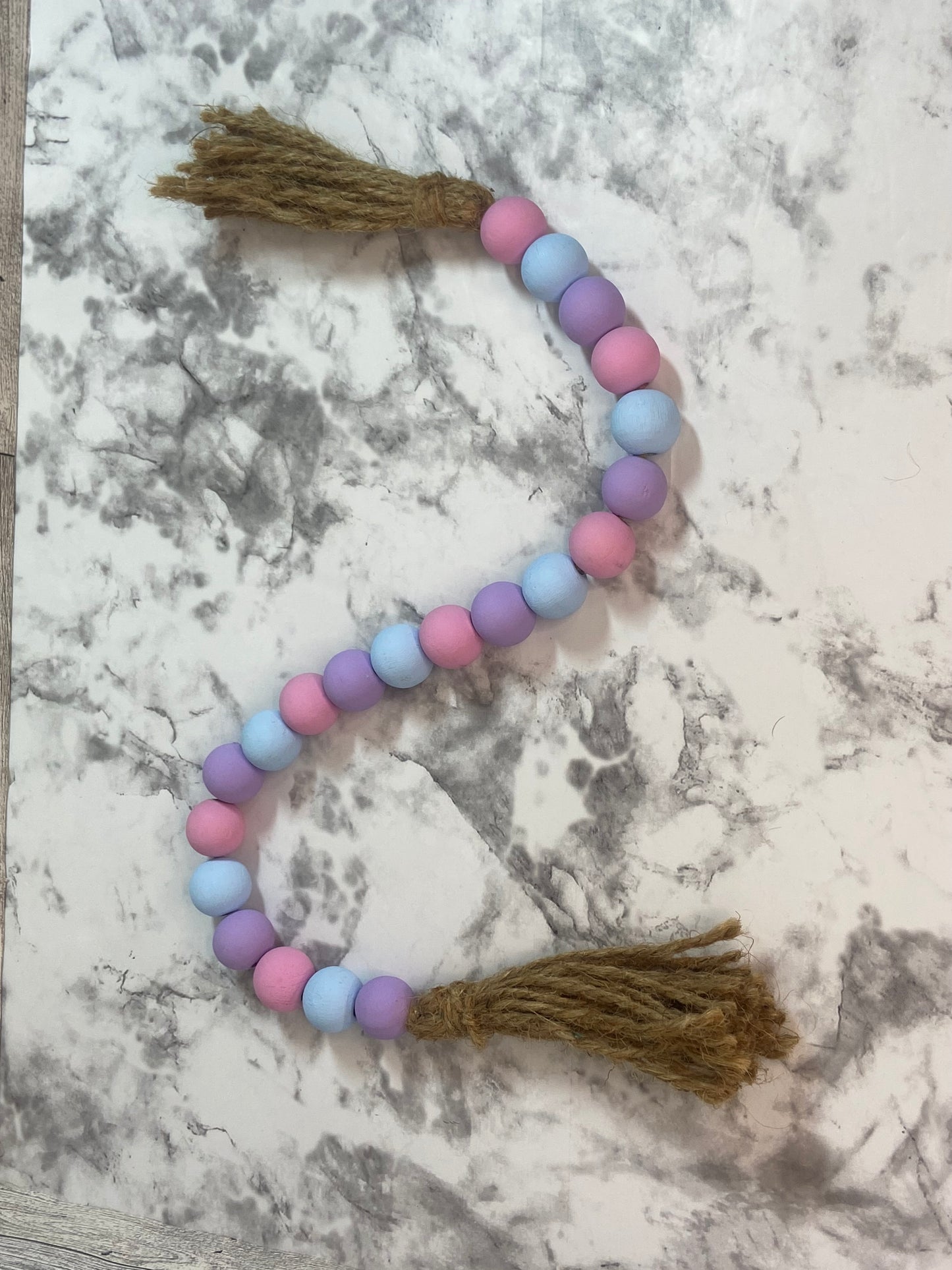 Pink Blue Purple - Tiered Tray Garland