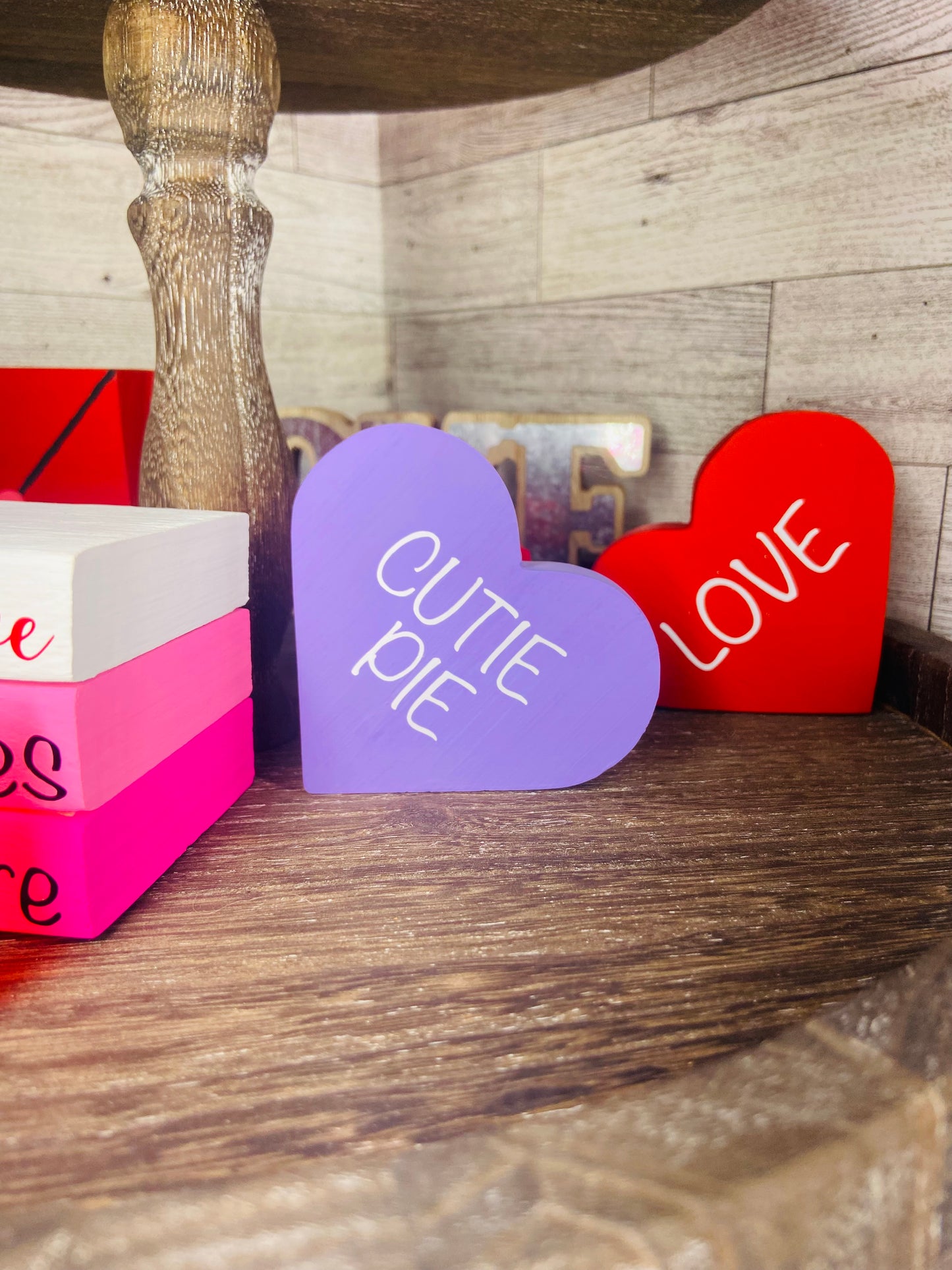 Love Heart - Tiered Tray Shelf Sitter