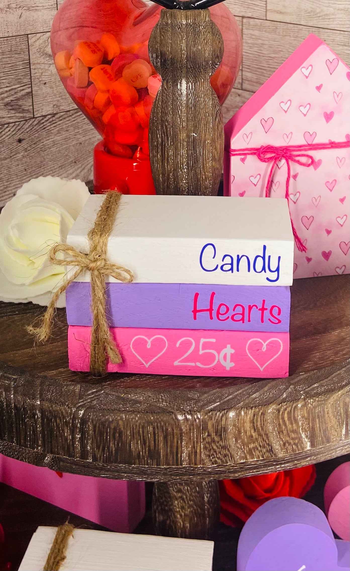 Candy Hearts - Small Book Stack