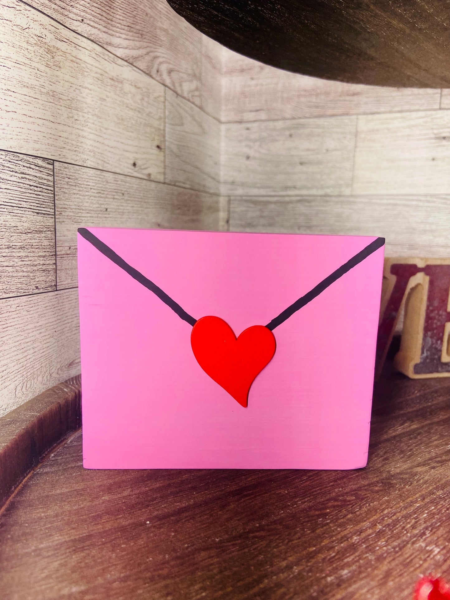 Pink Love Letter - Tiered Tray Sign
