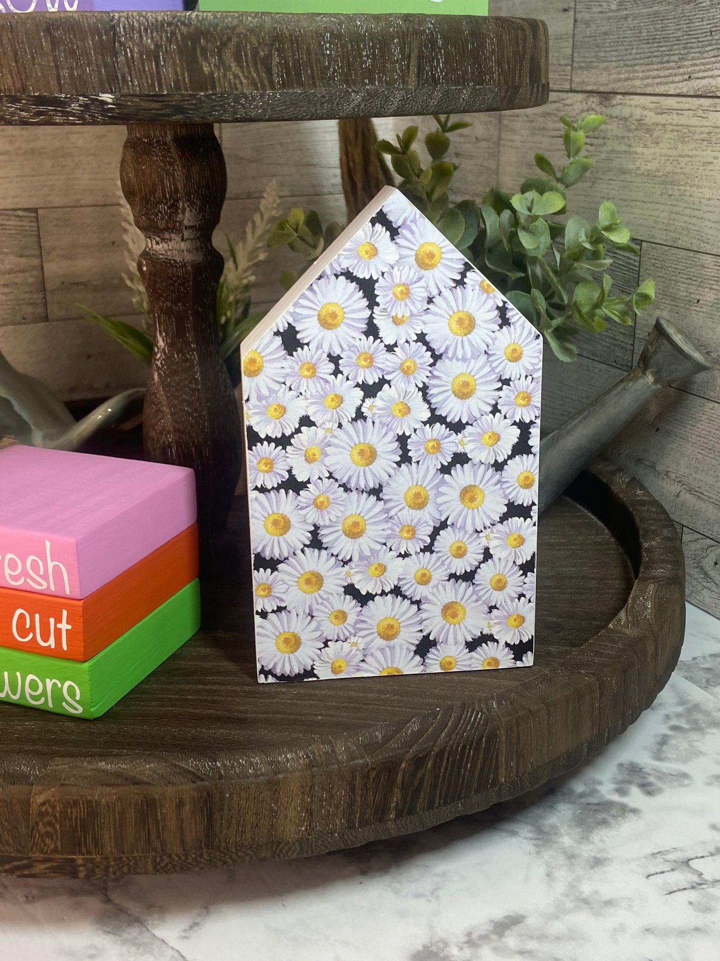 Spring Daisy - Large Tiered Tray House