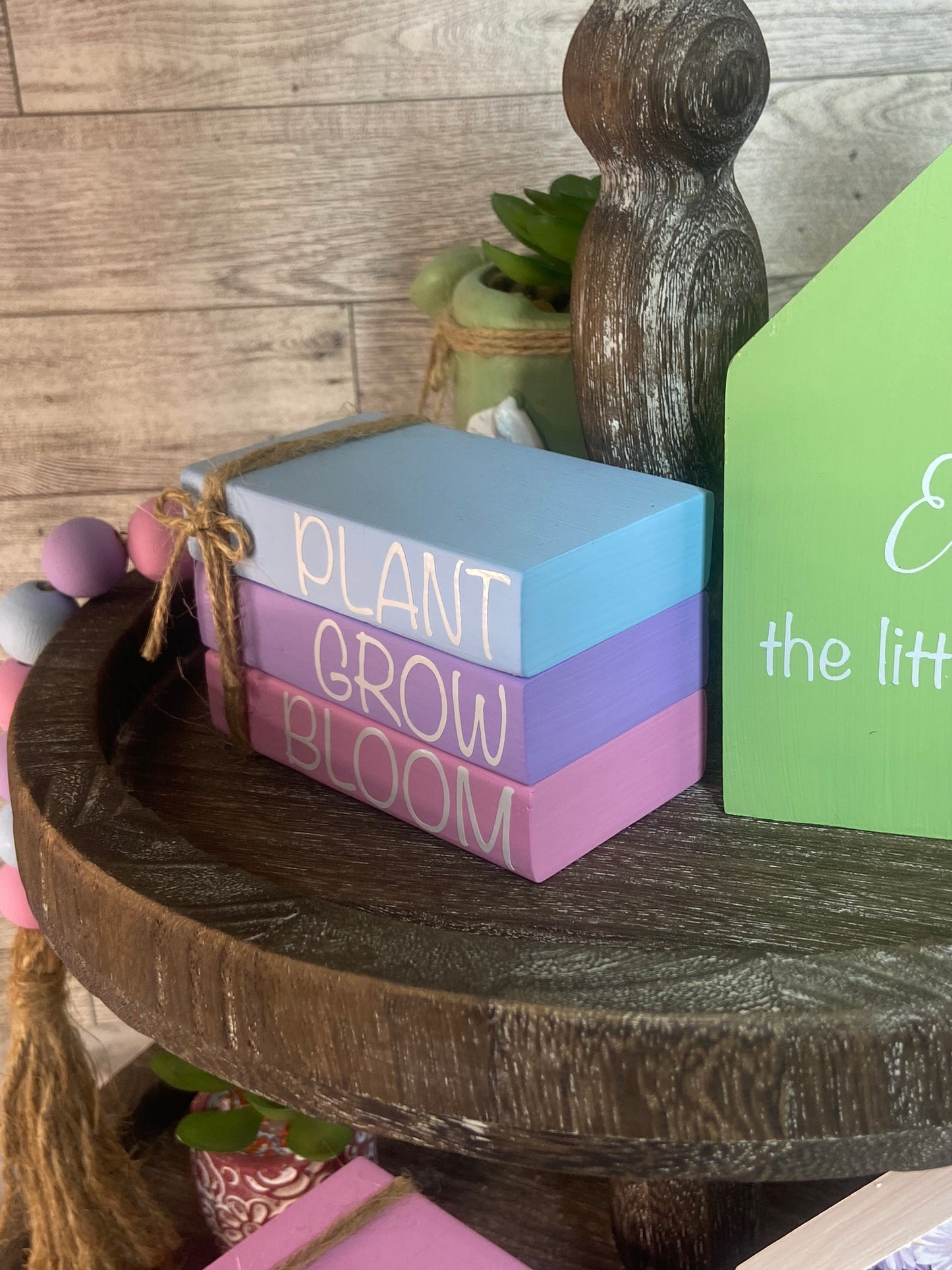 Plant Grow Bloom - Small Tiered Tray Book Stack