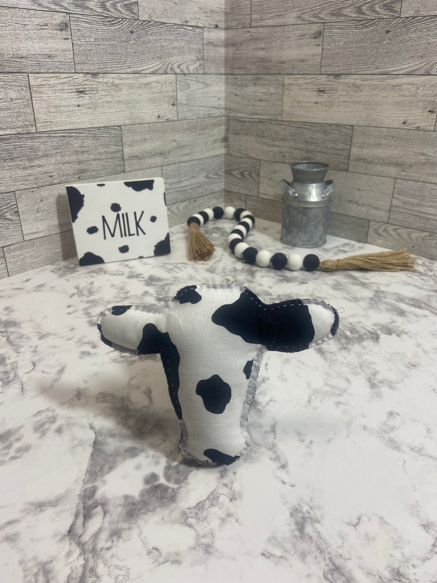 Large Fabric Cow Head
