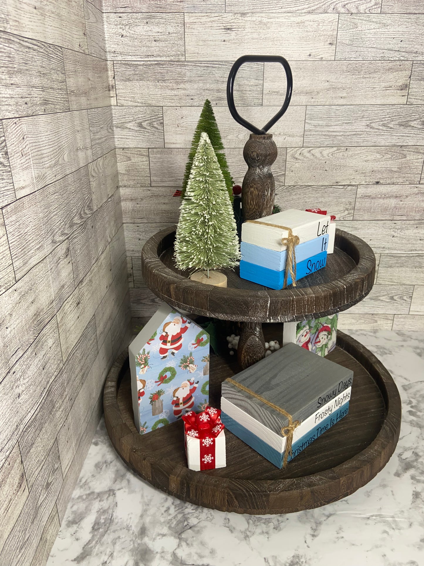 Snowy Days Frosty Nights Christmas Time Is Here - Large Christmas Tiered Tray Book
