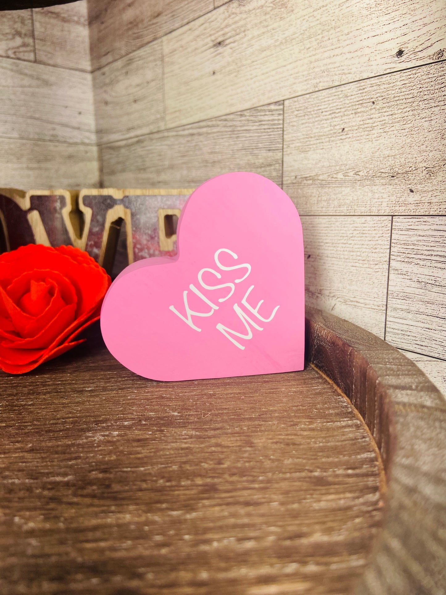 Kiss Me Heart - Tiered Tray Shelf Sitter