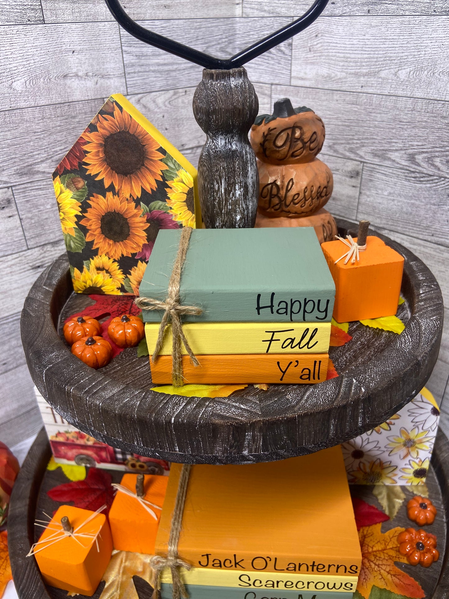 Happy Fall Y’all - Medium Fall Tiered Tray Book Stack