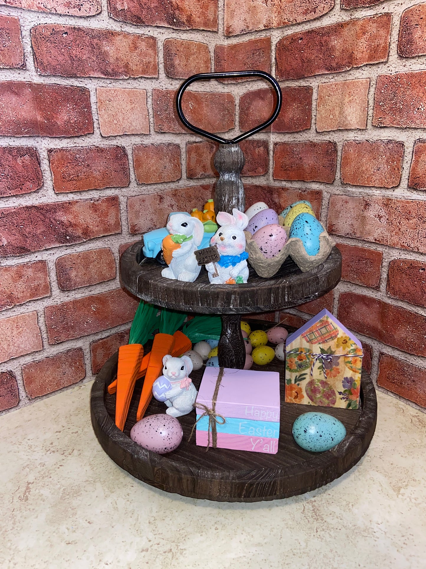 Eggs and Flowers - Medium Tiered Tray House