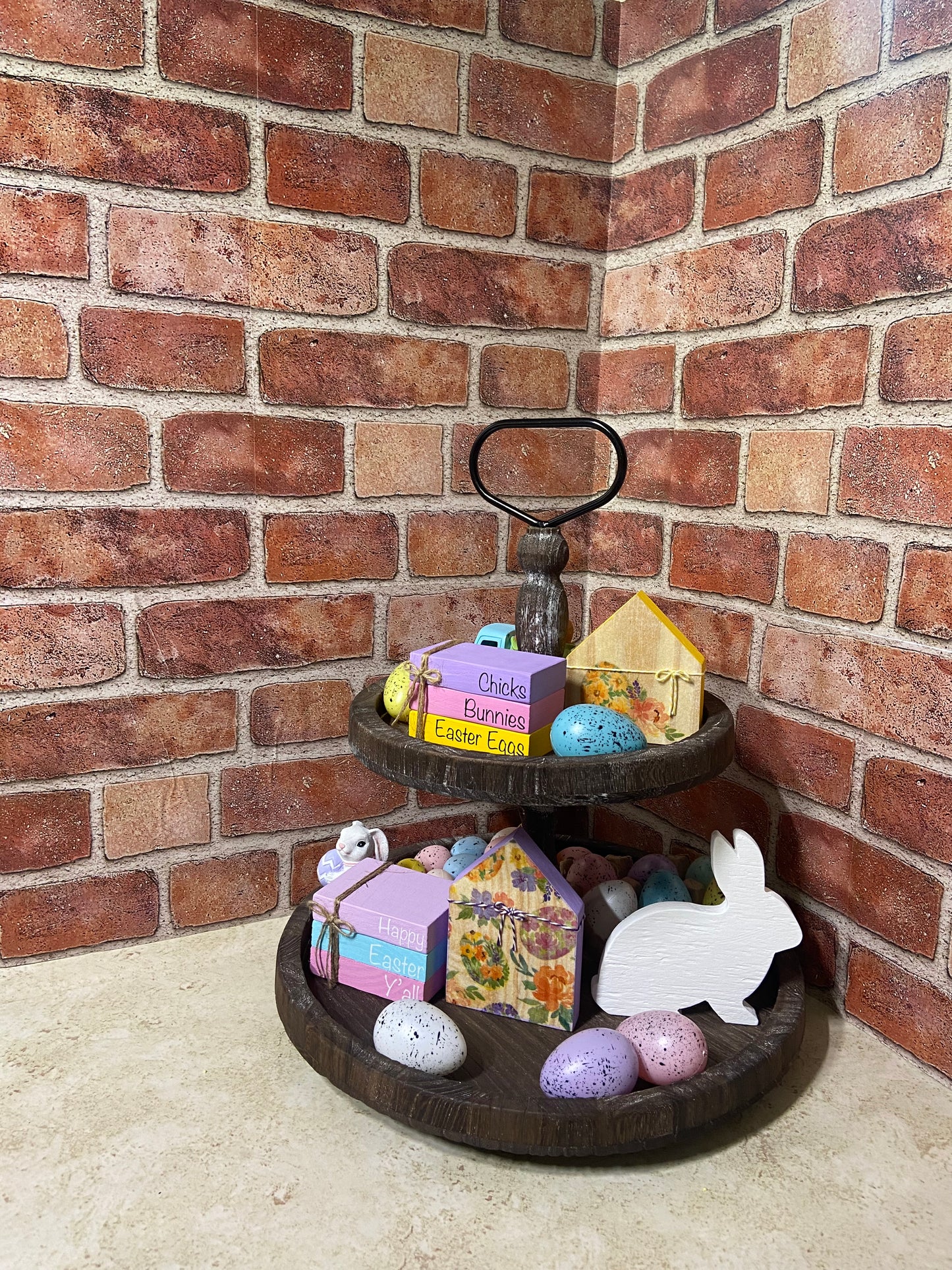 Eggs and Flowers - Medium Tiered Tray House