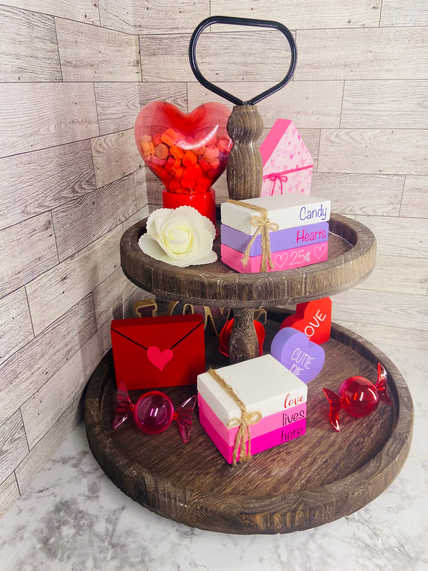 Red Love Letter - Tiered Tray Sign