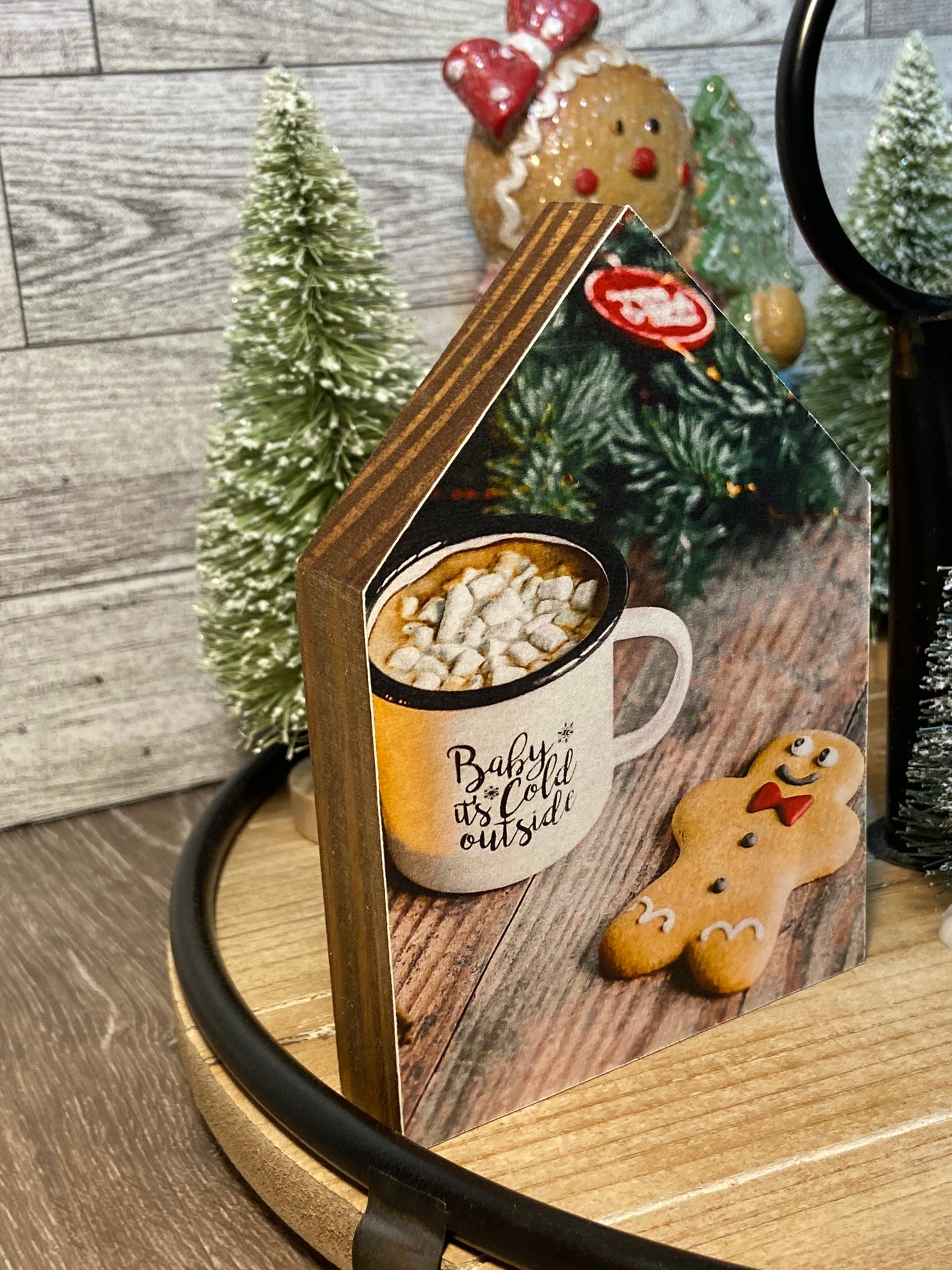 Gingerbread Cookie & Hot Cocoa - Medium Tiered Tray House