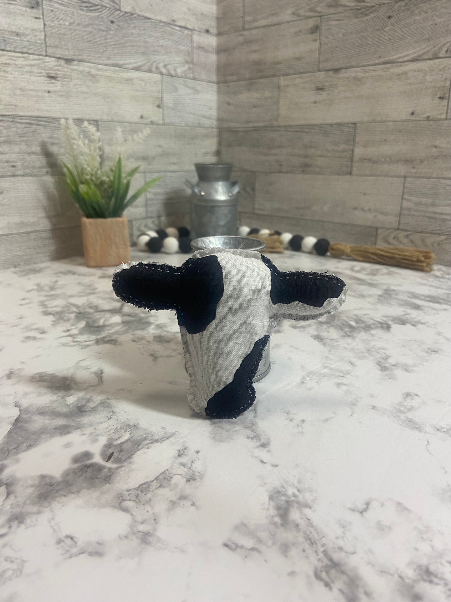 Small Fabric Cow Head