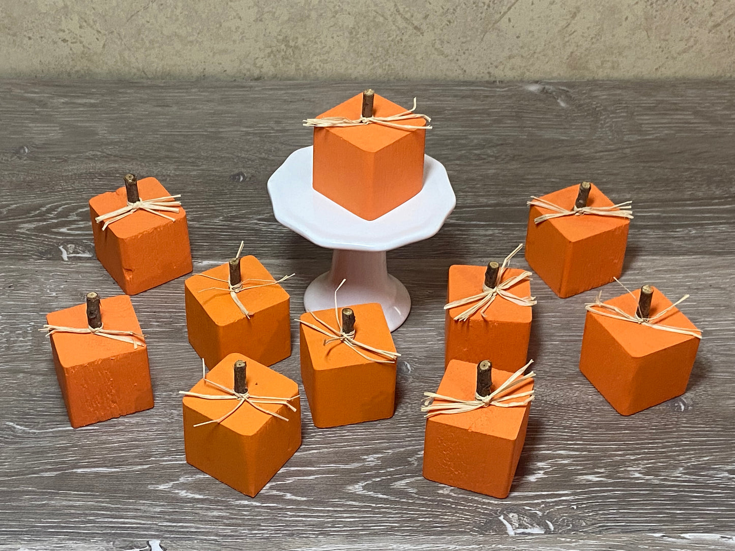 Mini Wood Pumpkin