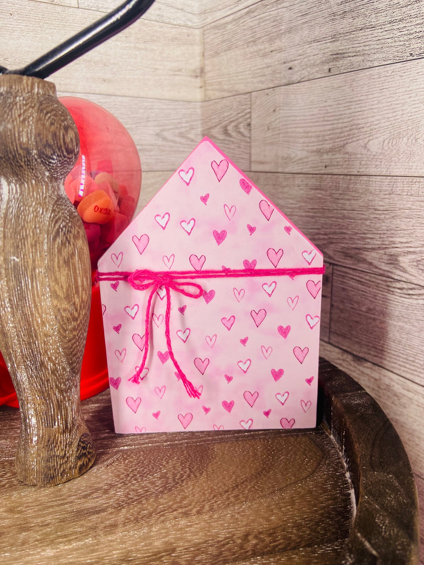 Pink with Hearts Medium House